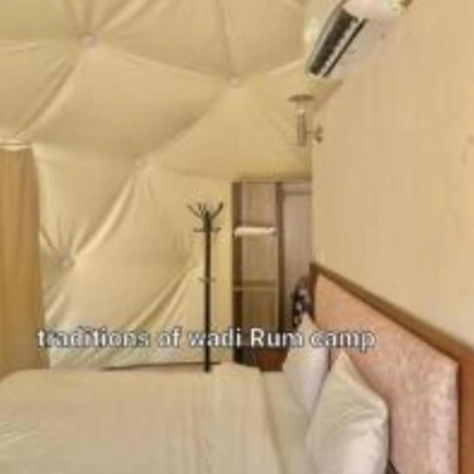 Bed in Traditions of Wadi Rum camp & jeep tour