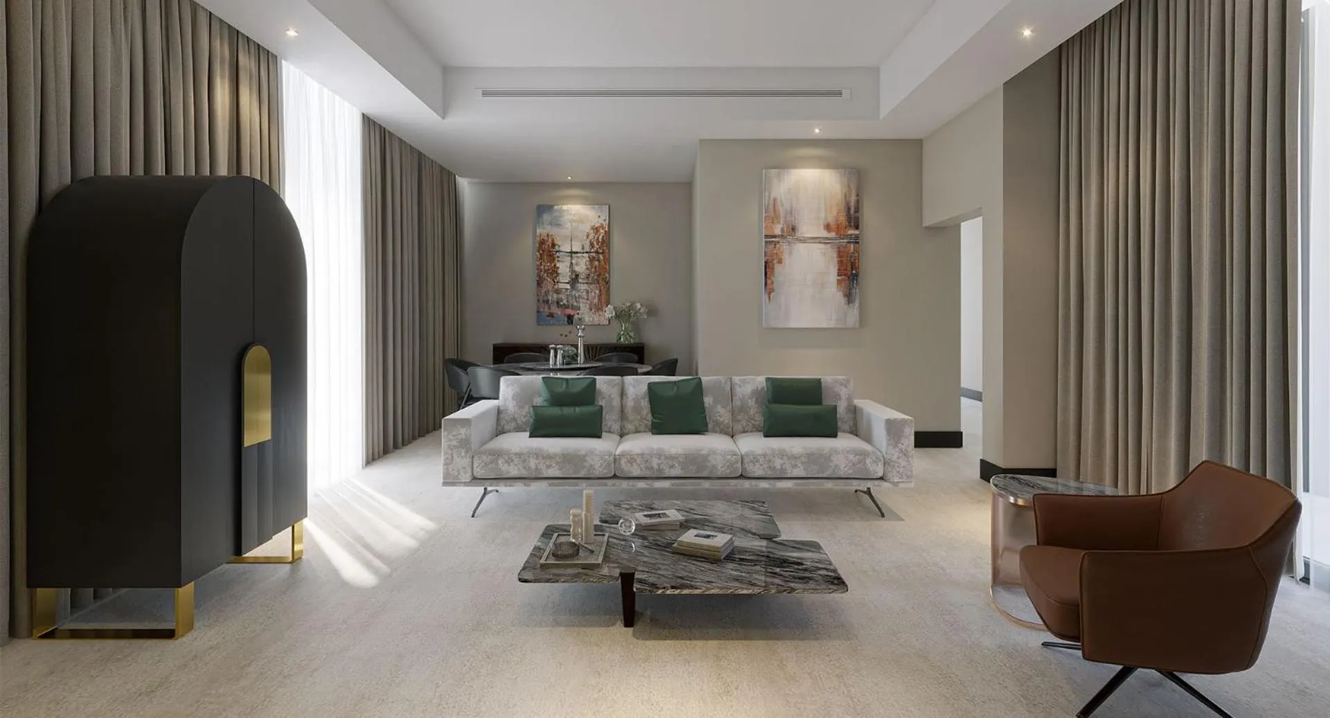 minibar, Bed in Anantara Downtown Dubai