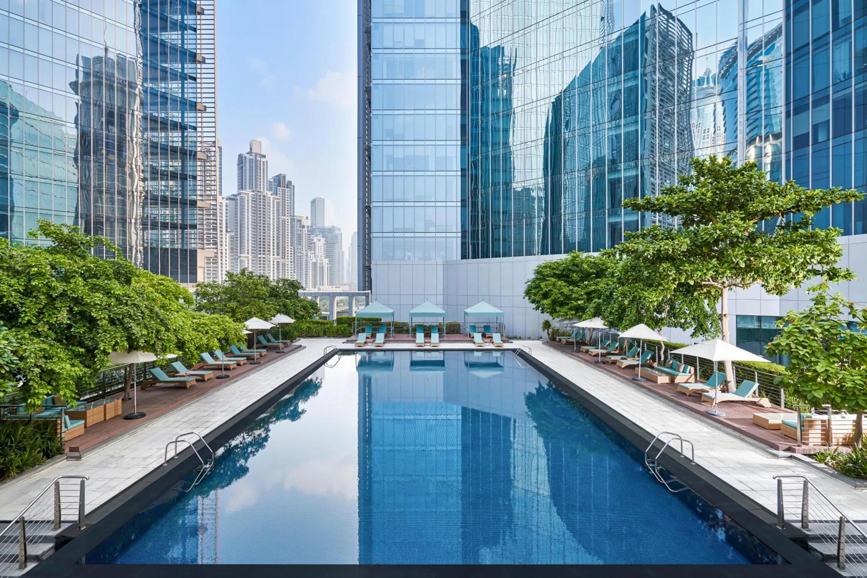 Pool view in Anantara Downtown Dubai