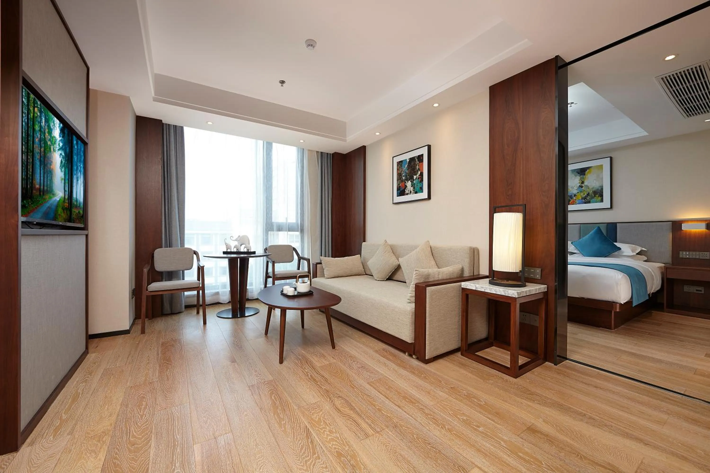 Seating area, Bed in SSAW Boutique Hotel Yangzhou