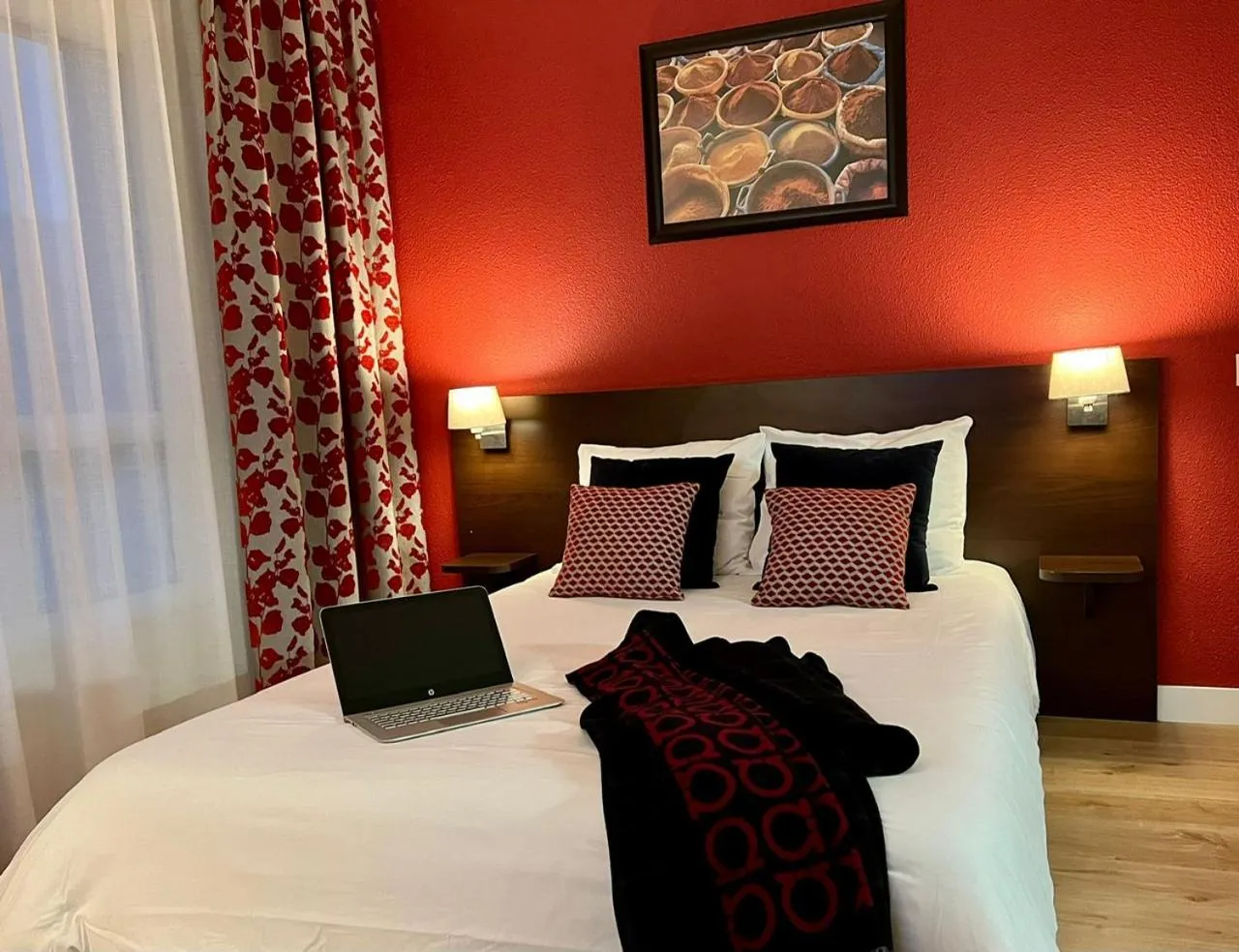 Bed in Appartéa Grenoble Alpexpo