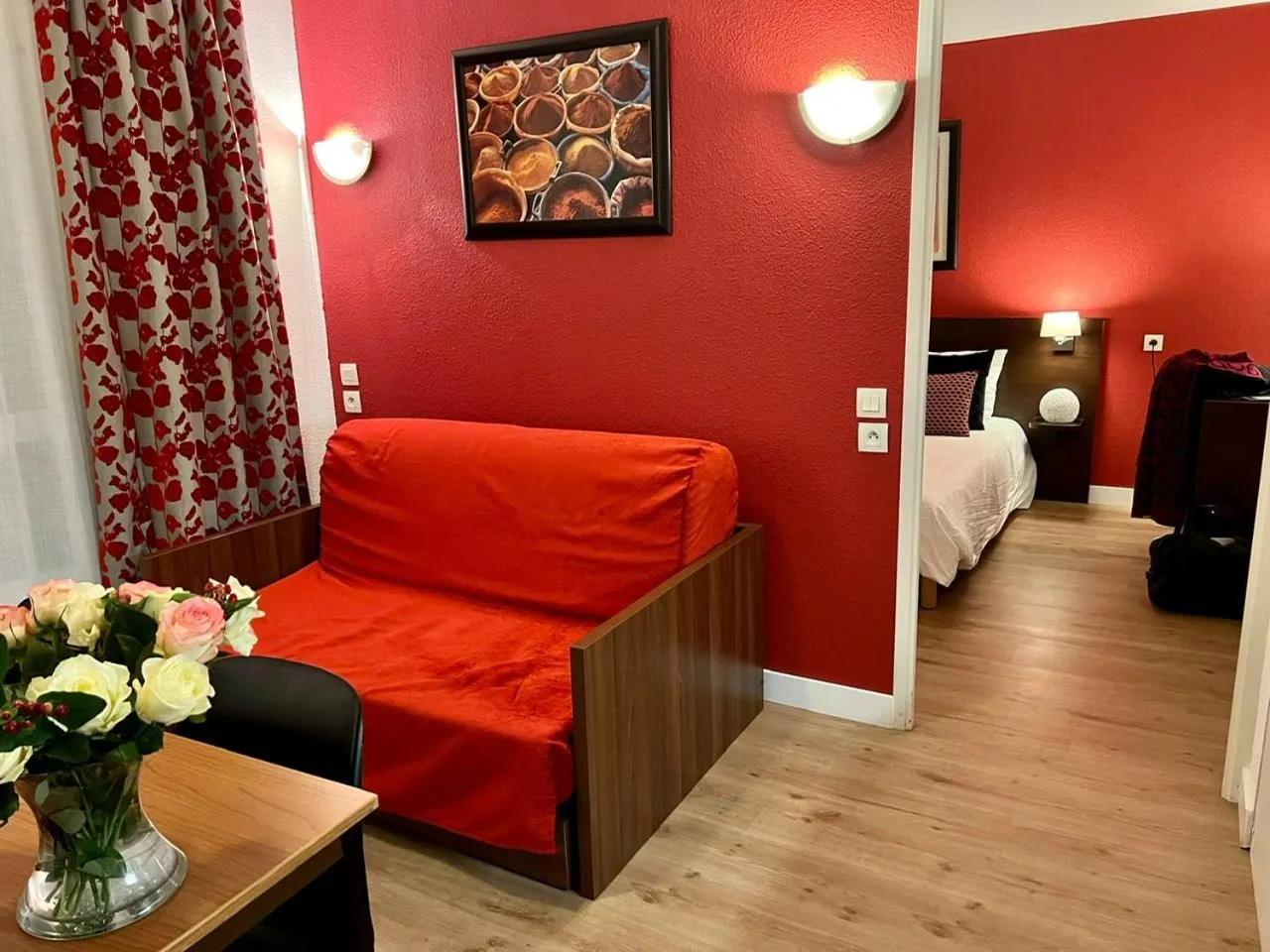 Bed in Appartéa Grenoble Alpexpo