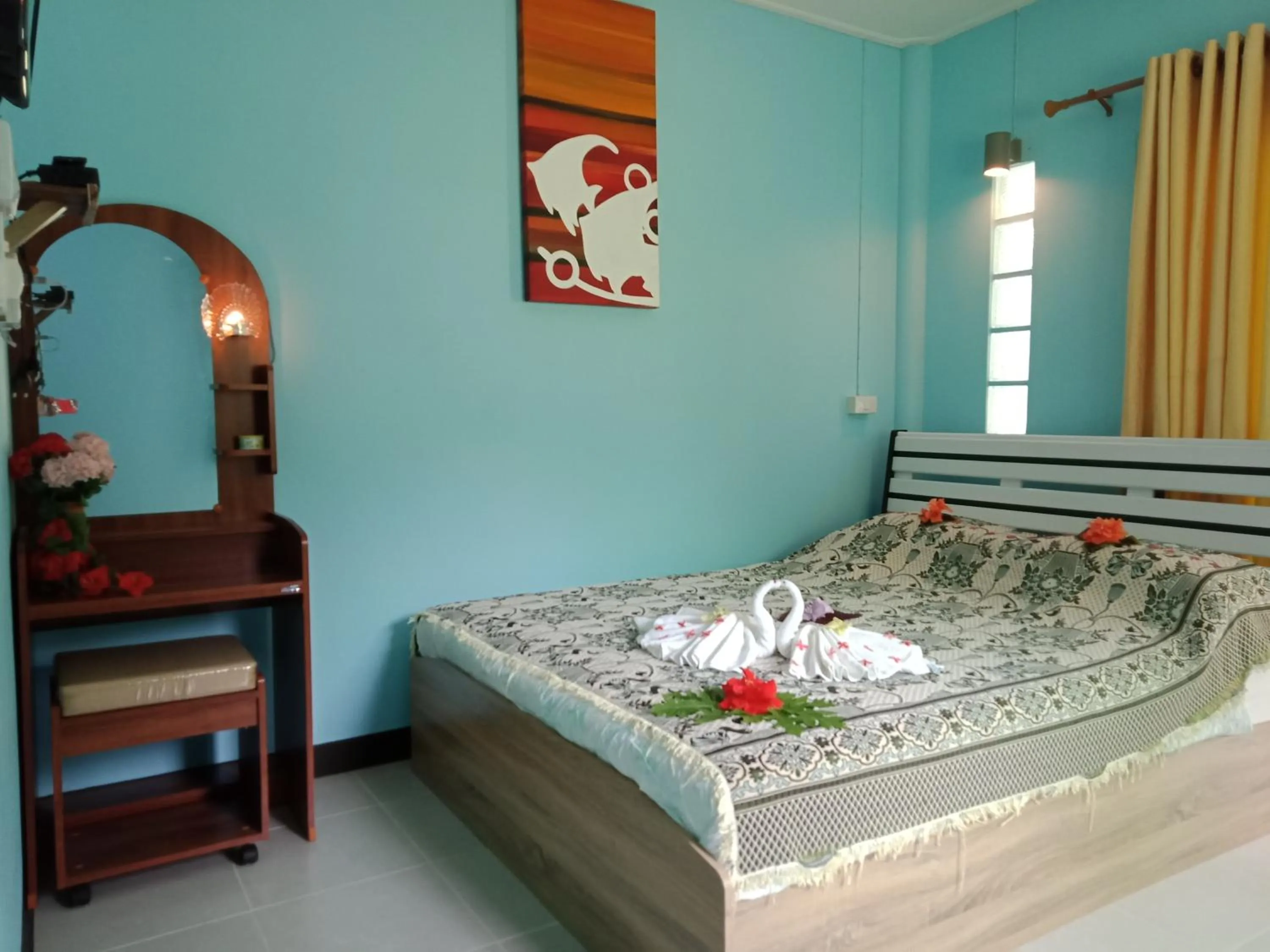 Bed in Najjamee Bungalows