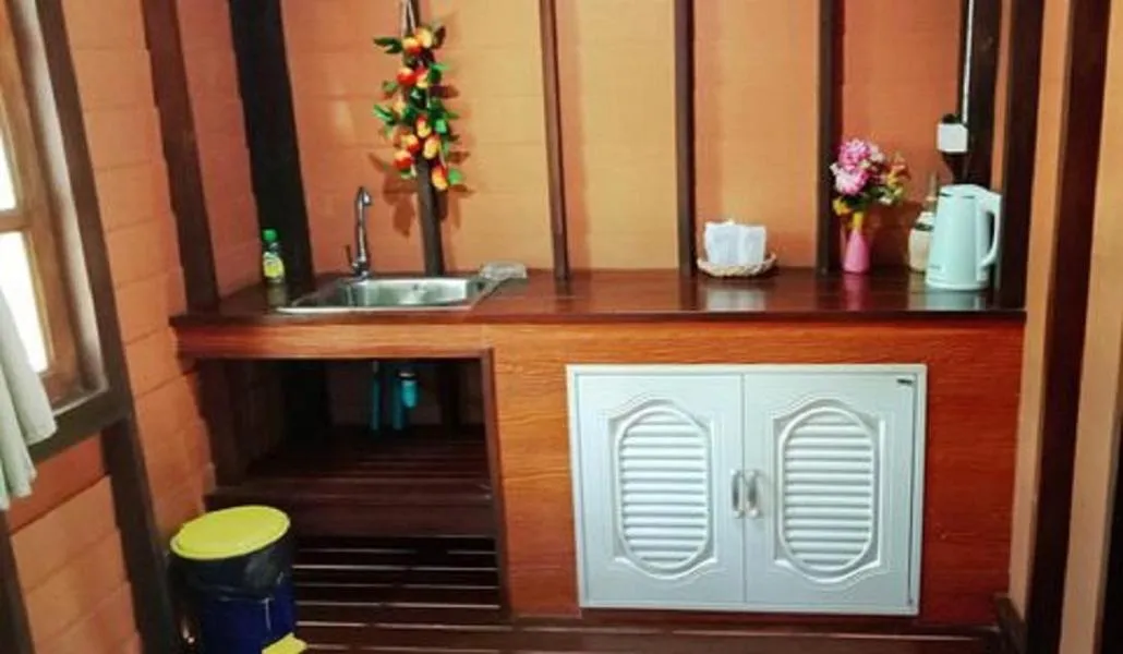 Kitchen or kitchenette in Najjamee Bungalows