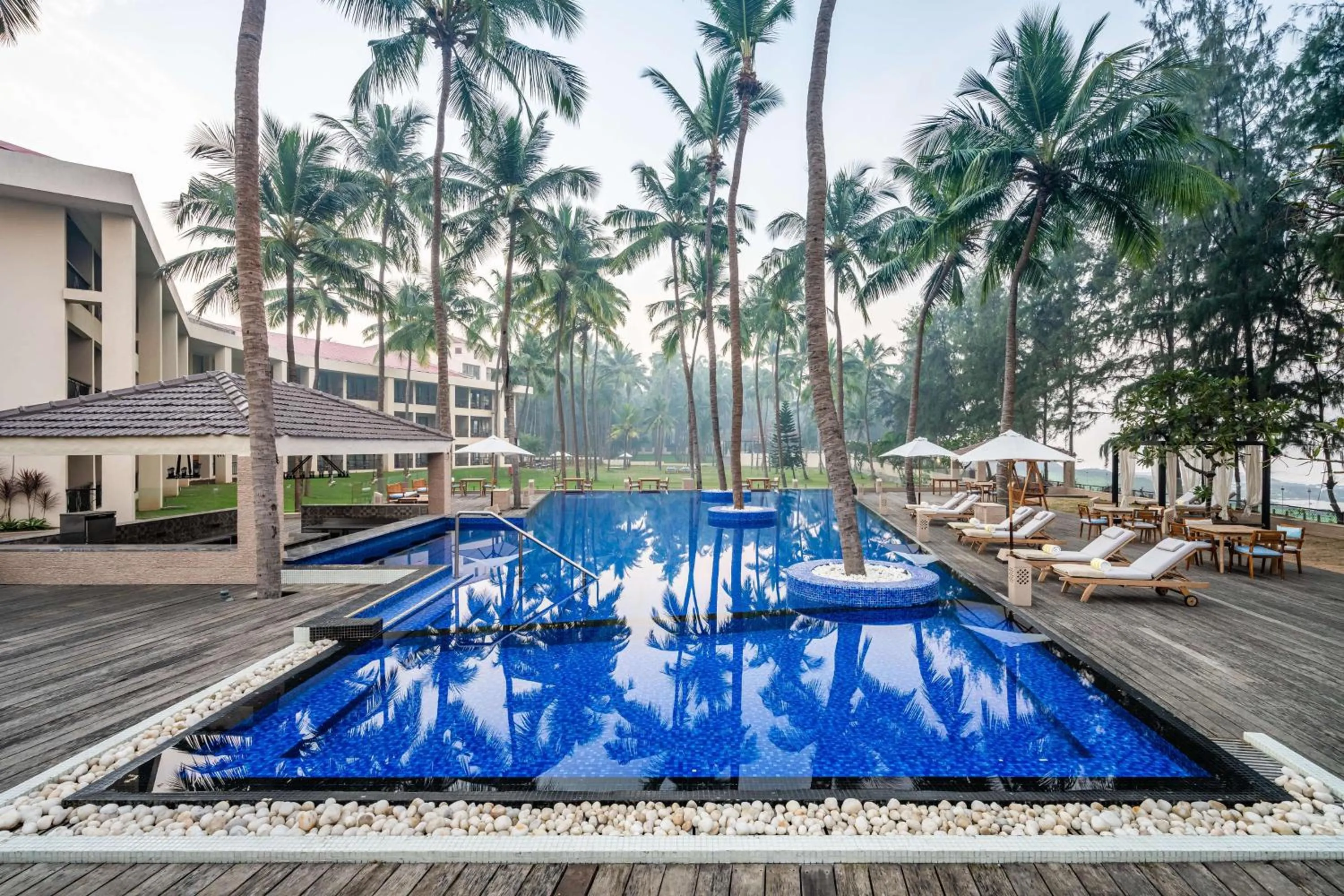 Pool view in Silver Waves Resort & Spa - Daman