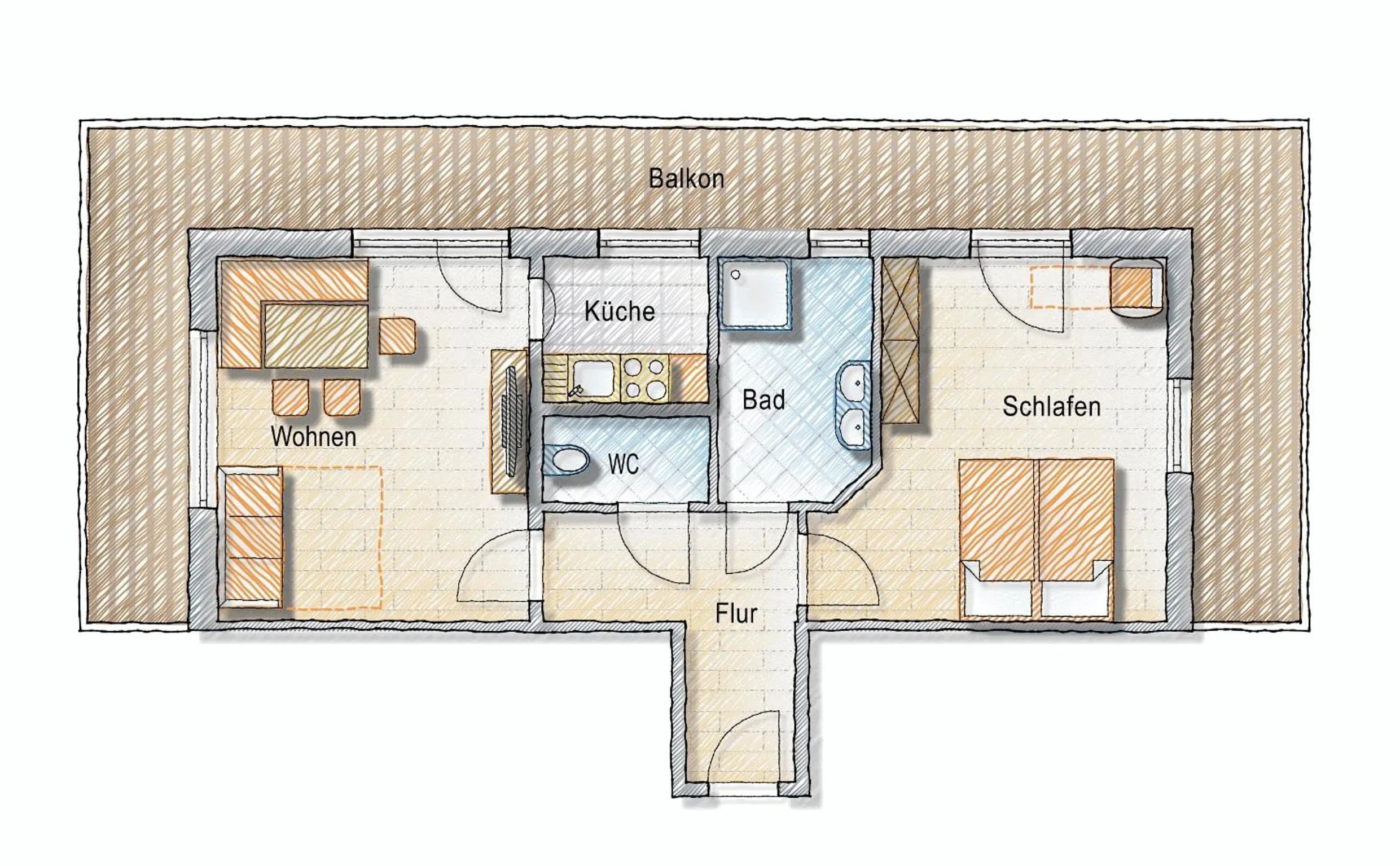 Floor plan in Posers Bergwelt B&B