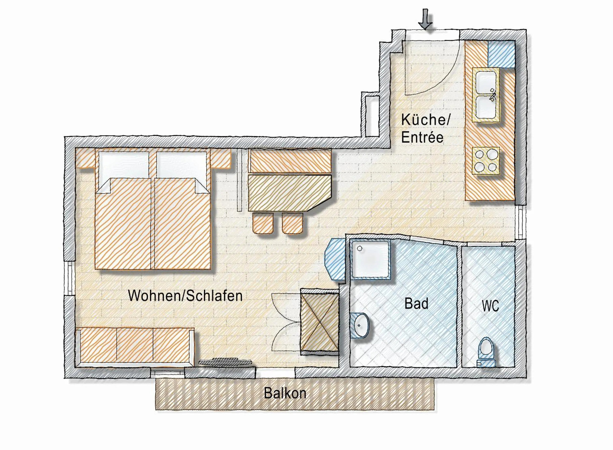 Floor plan in Posers Bergwelt B&B