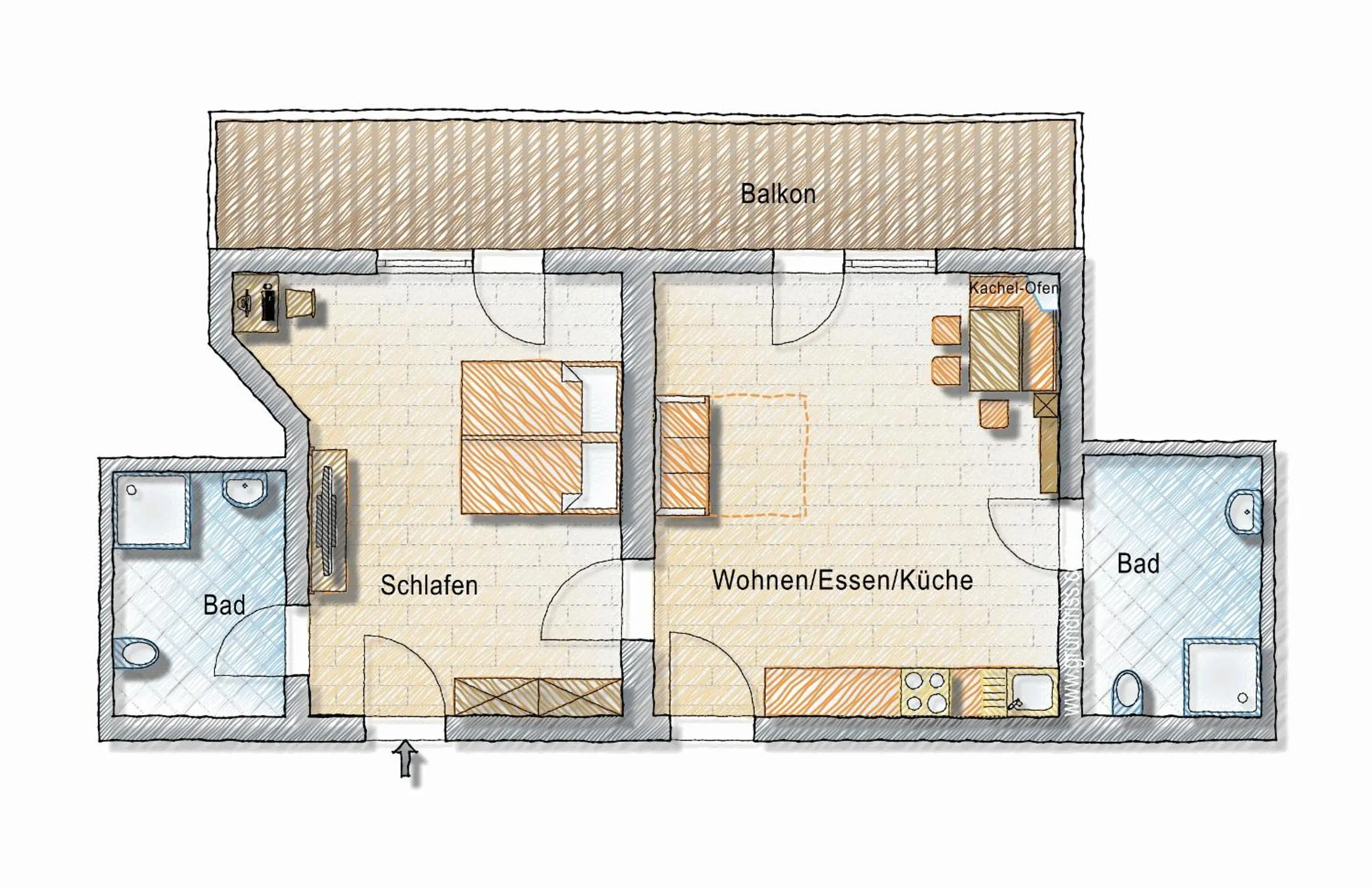 Floor plan in Posers Bergwelt B&B
