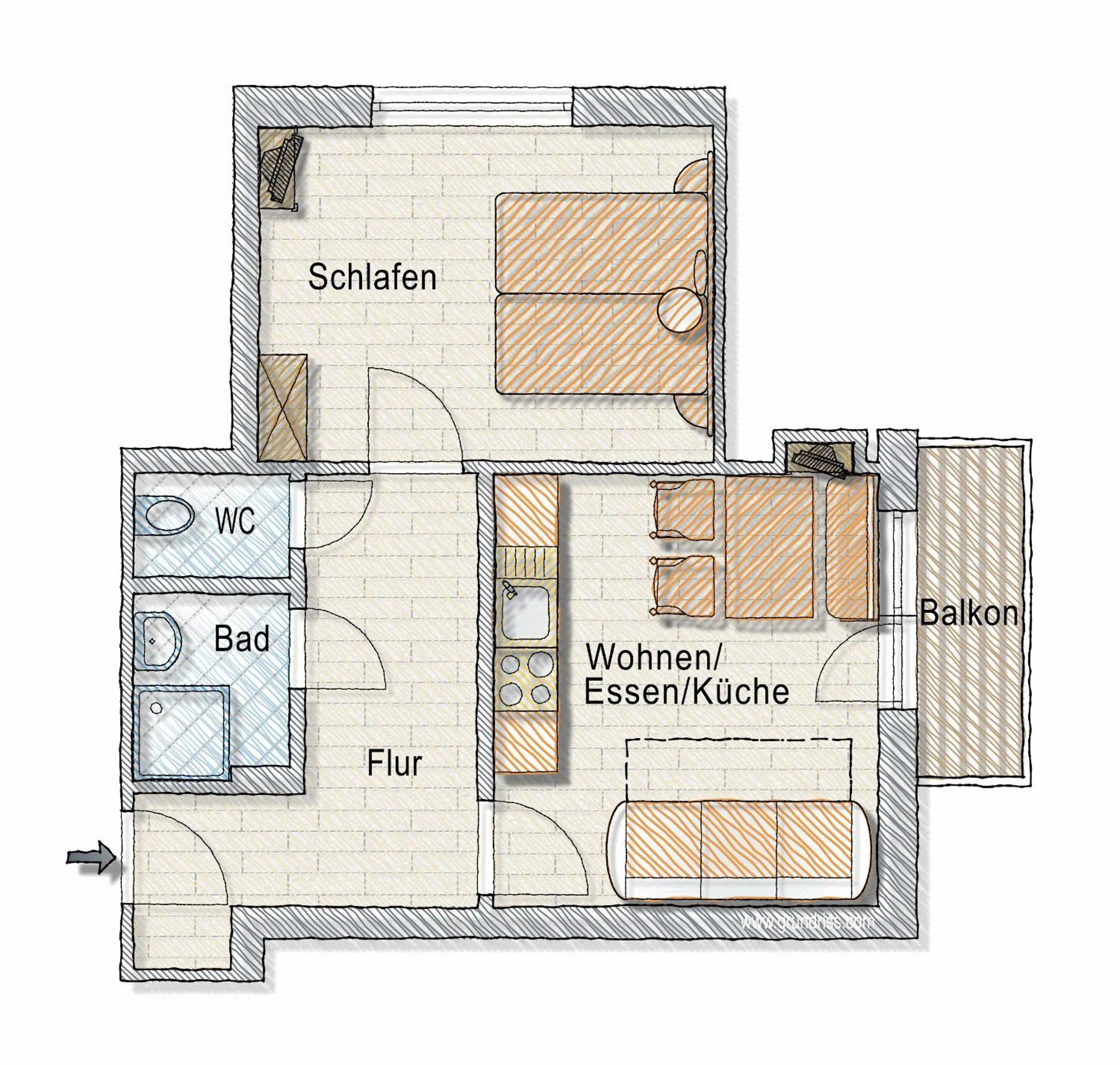 Floor plan in Posers Bergwelt B&B