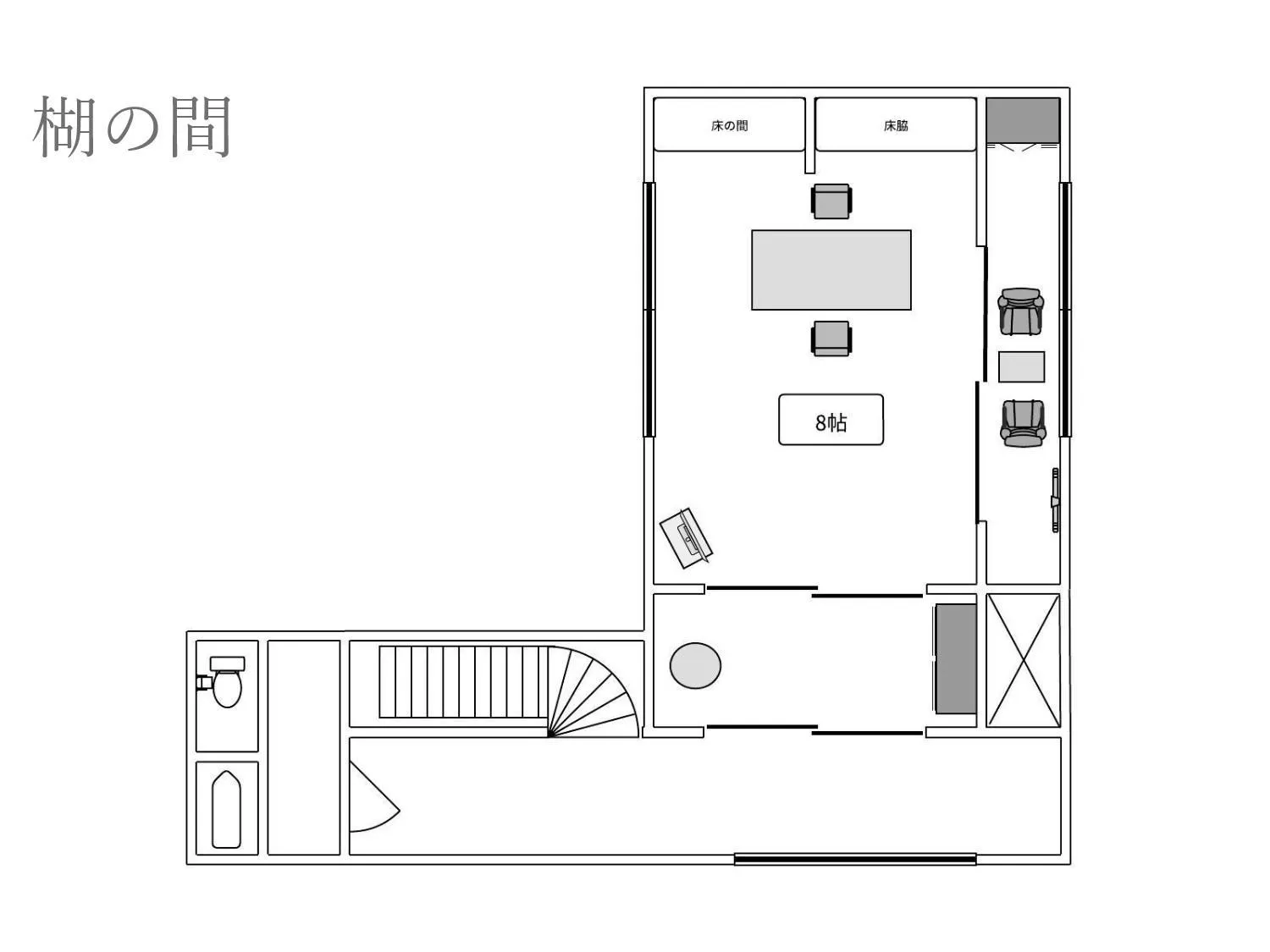 Floor plan in Kappo Ryokan Yumesaki