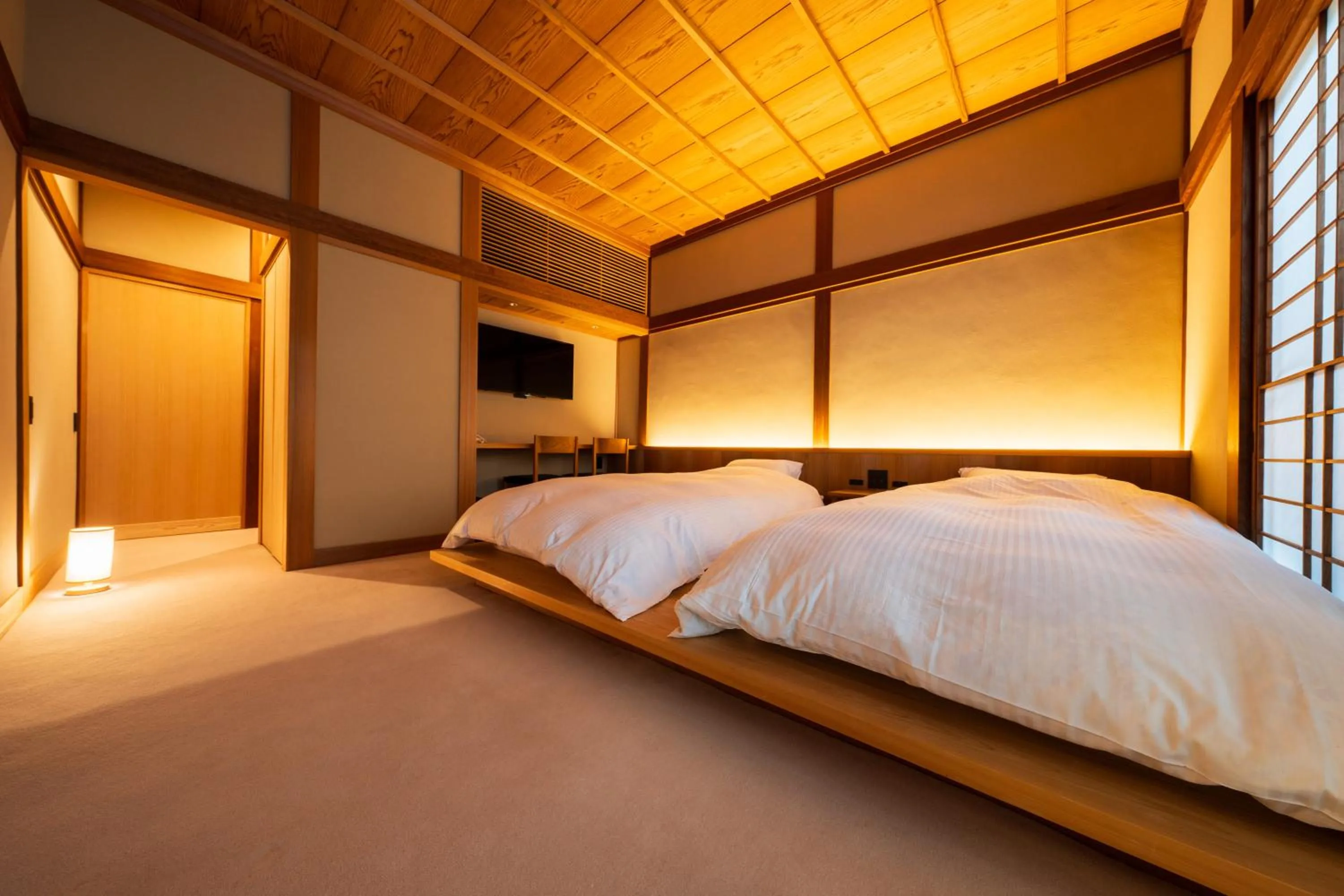 Bed in Kappo Ryokan Yumesaki