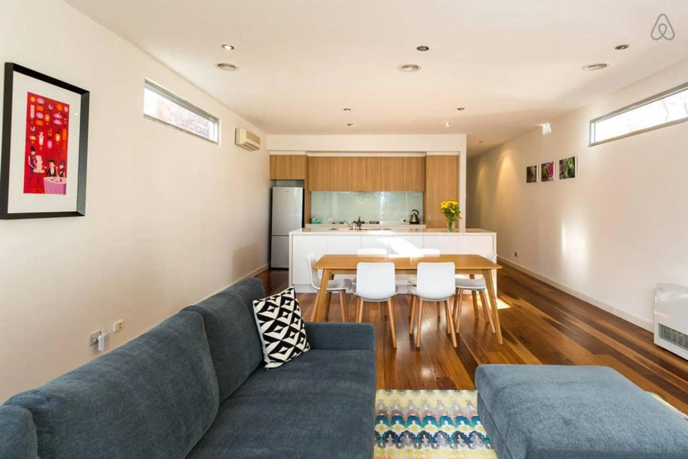 Living room in Bradman Modern Style a Walk to MCG, Swan St, CBD