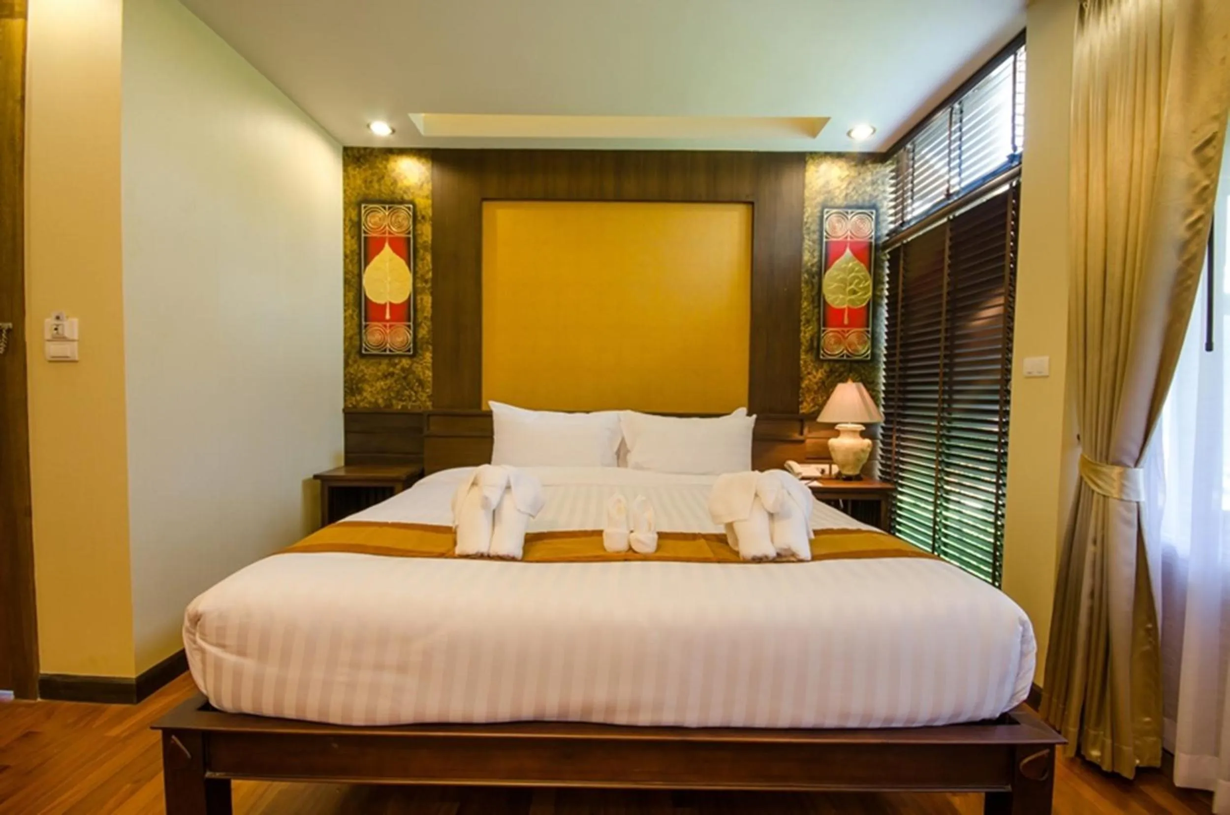 Bed in Khammon Lanna Resort Chiang Mai