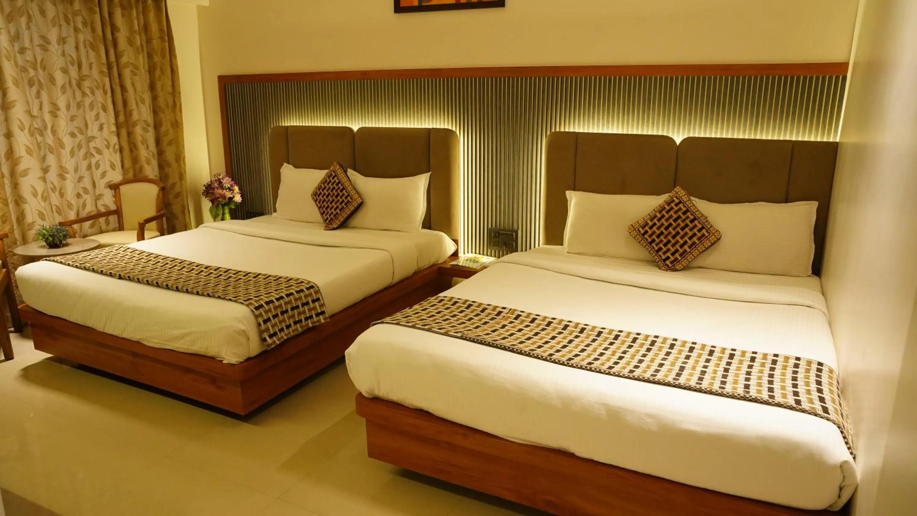 Bed in Hotel Ganpati Palace Shirdi Newly Renovated