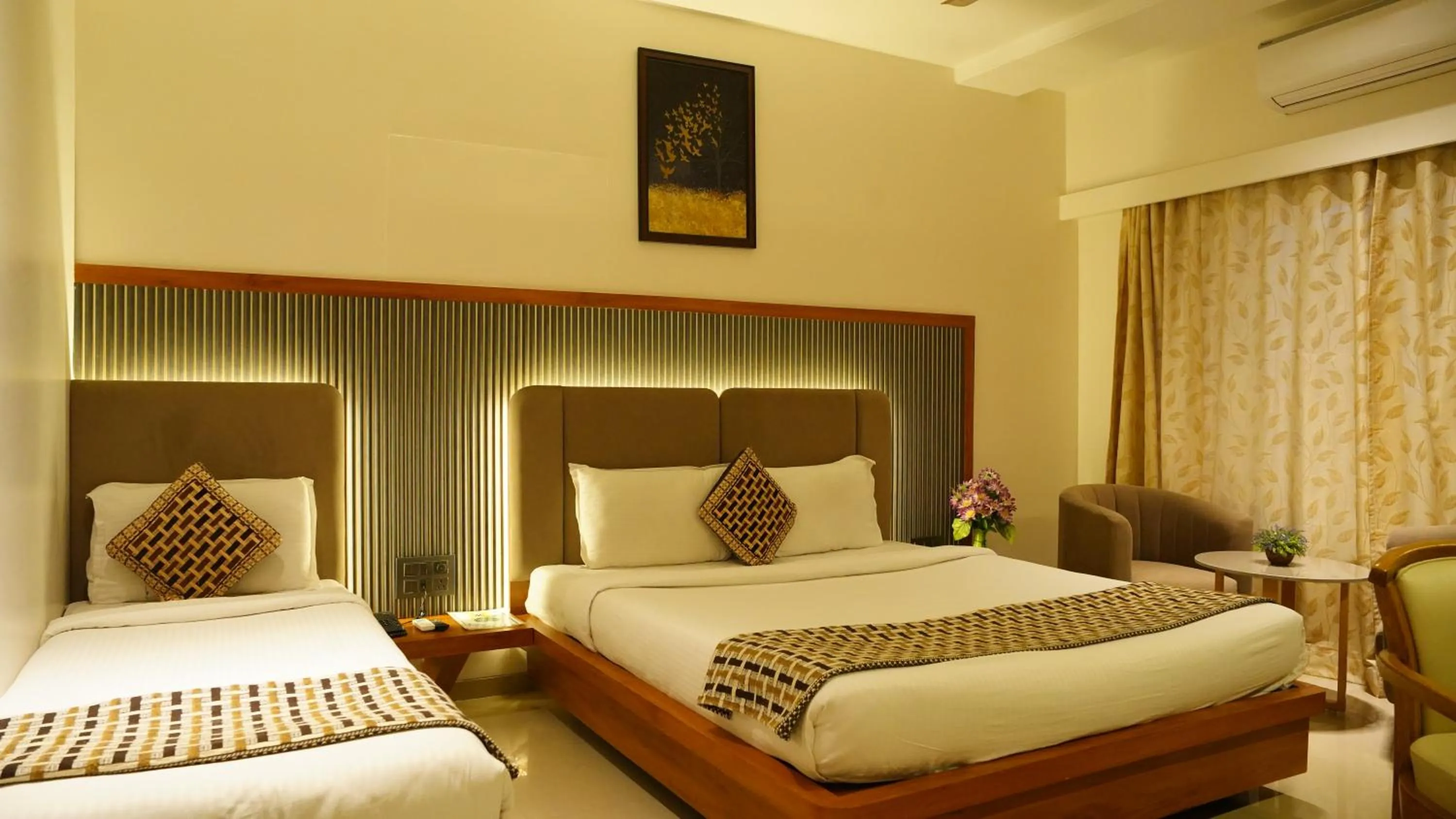 Bed in Hotel Ganpati Palace Shirdi Newly Renovated