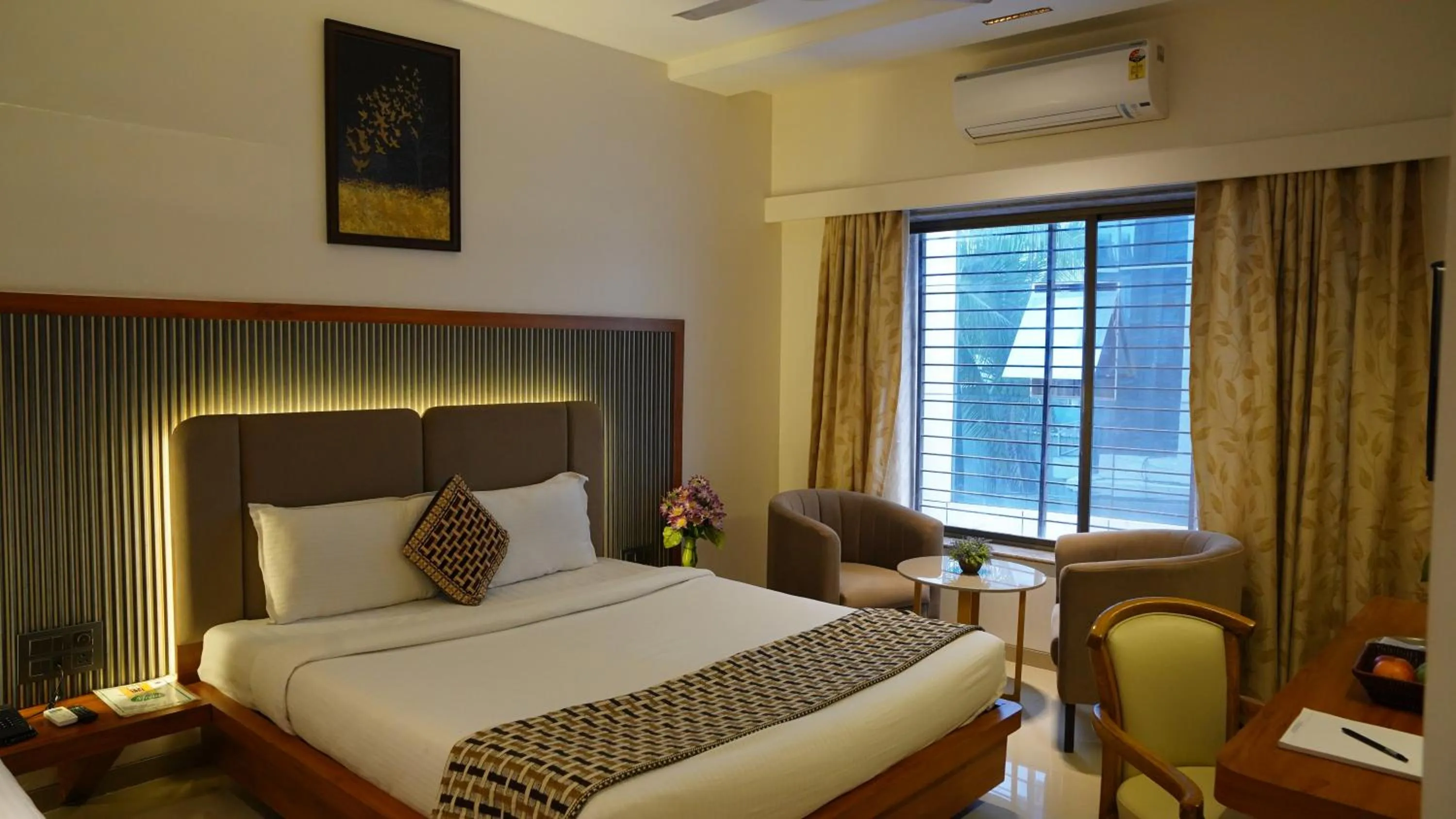 Bed in Hotel Ganpati Palace Shirdi Newly Renovated