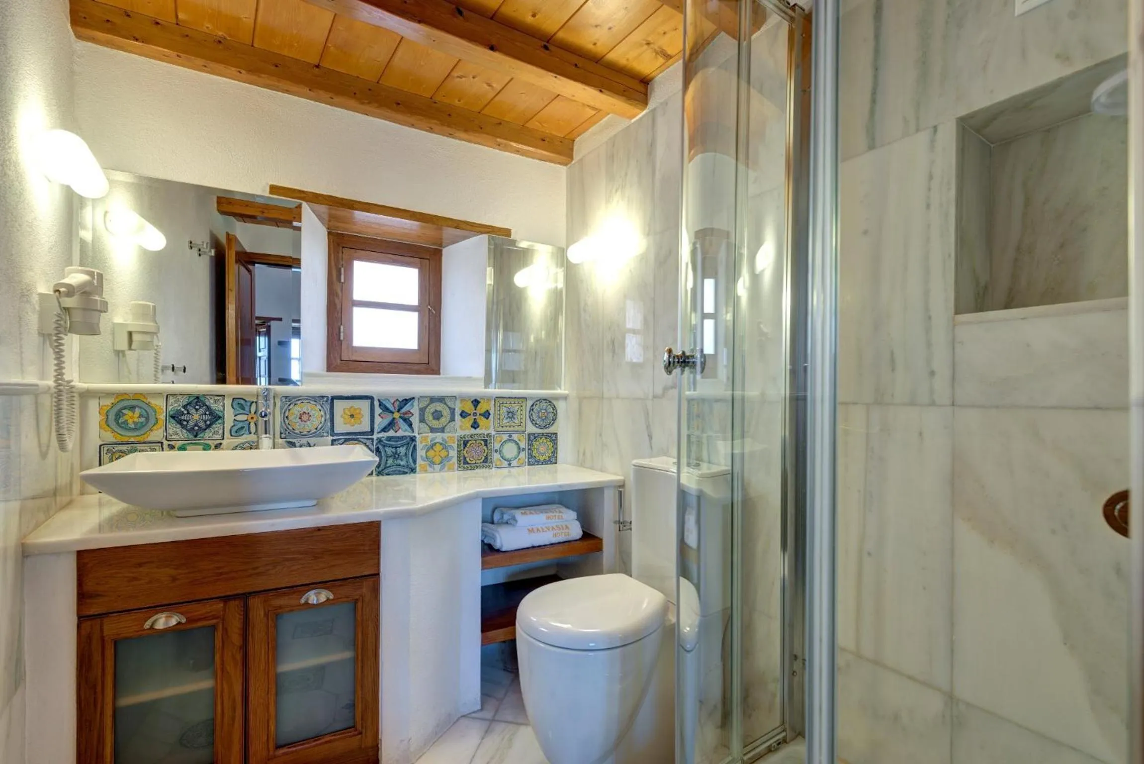 Shower in Malvasia Traditional Hotel