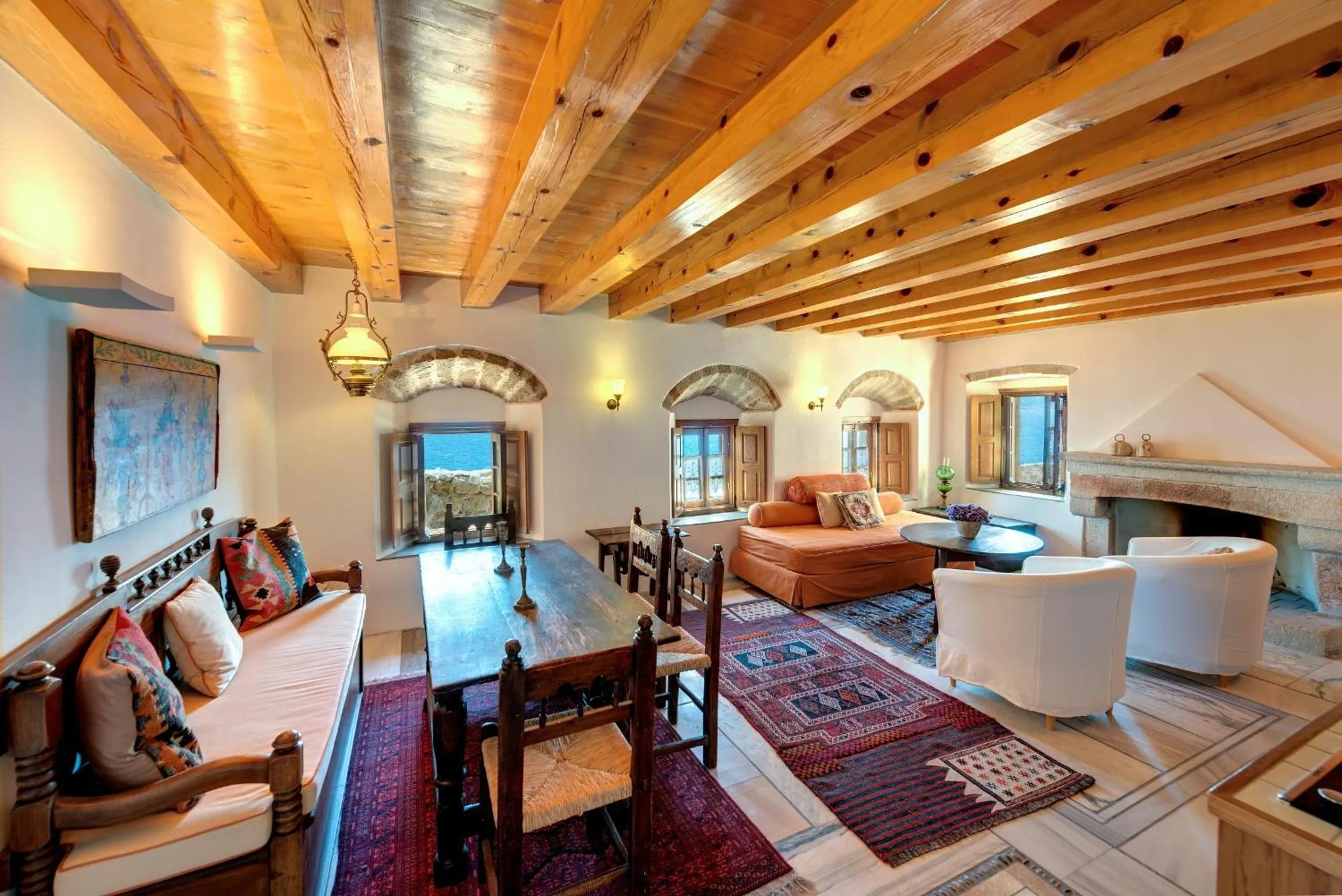 Living room in Malvasia Traditional Hotel