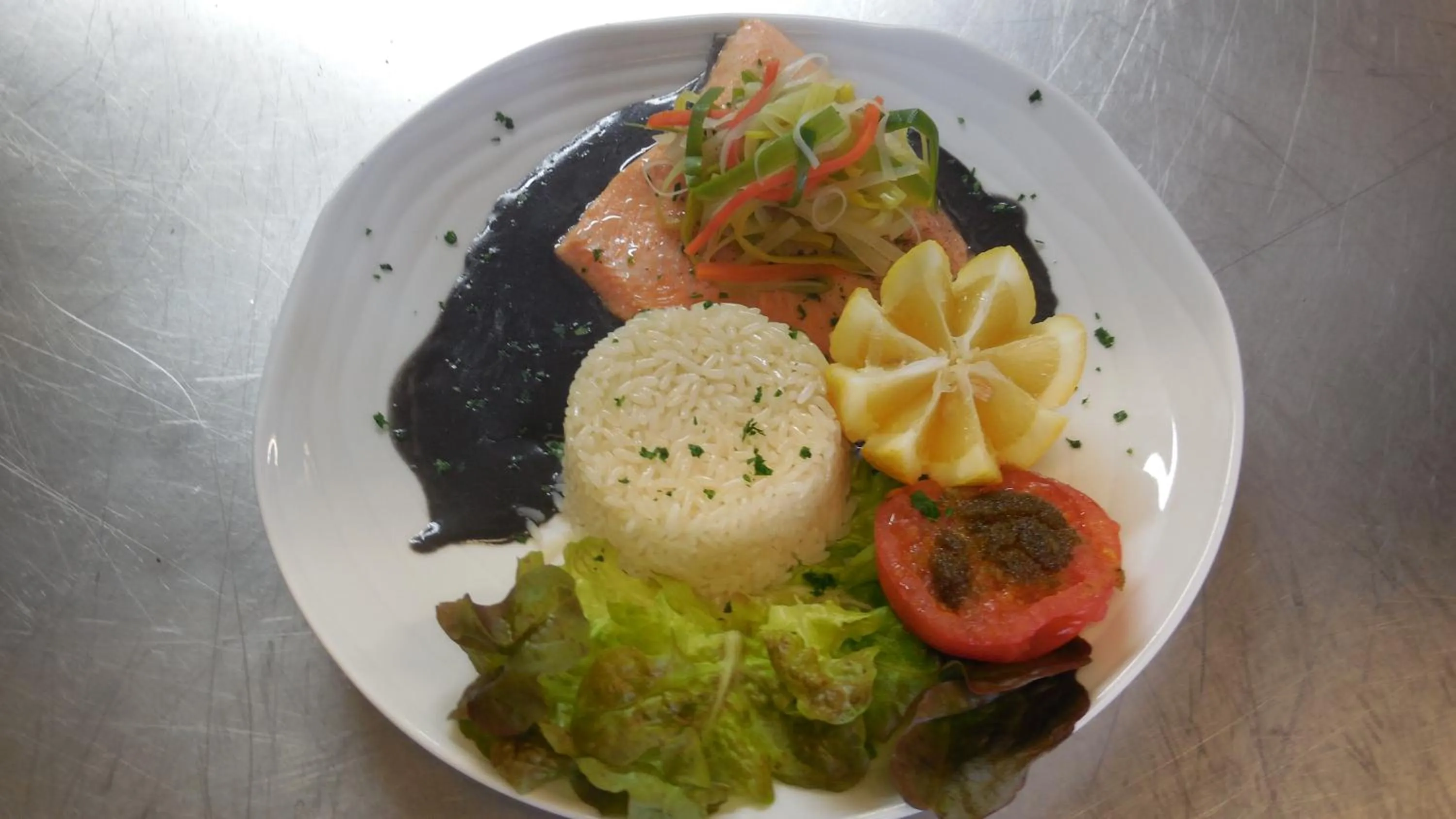 Food close-up in Logis Hotel Restaurant des Voyageurs