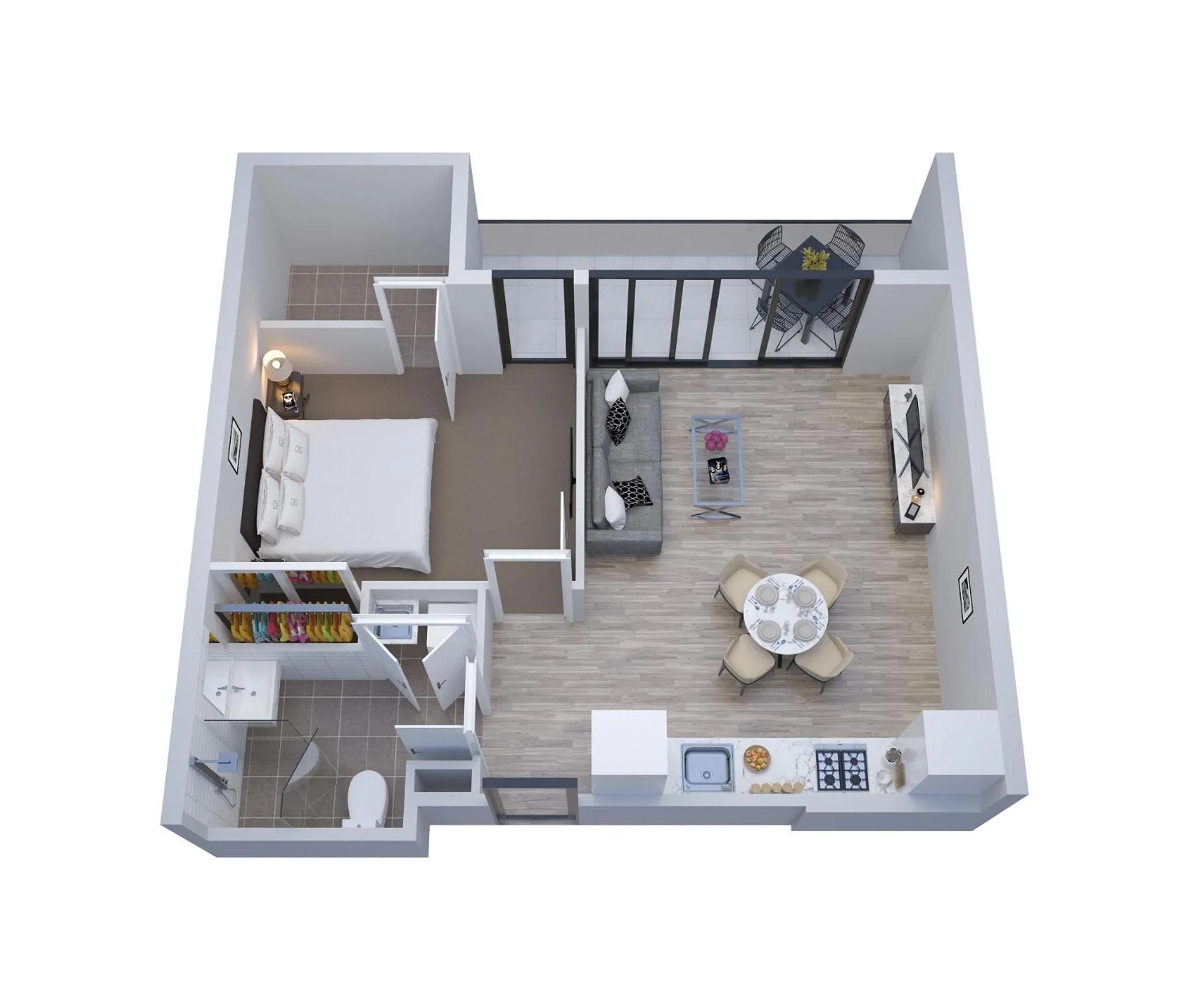 Floor plan in Manhattan Apartments - Glen Iris