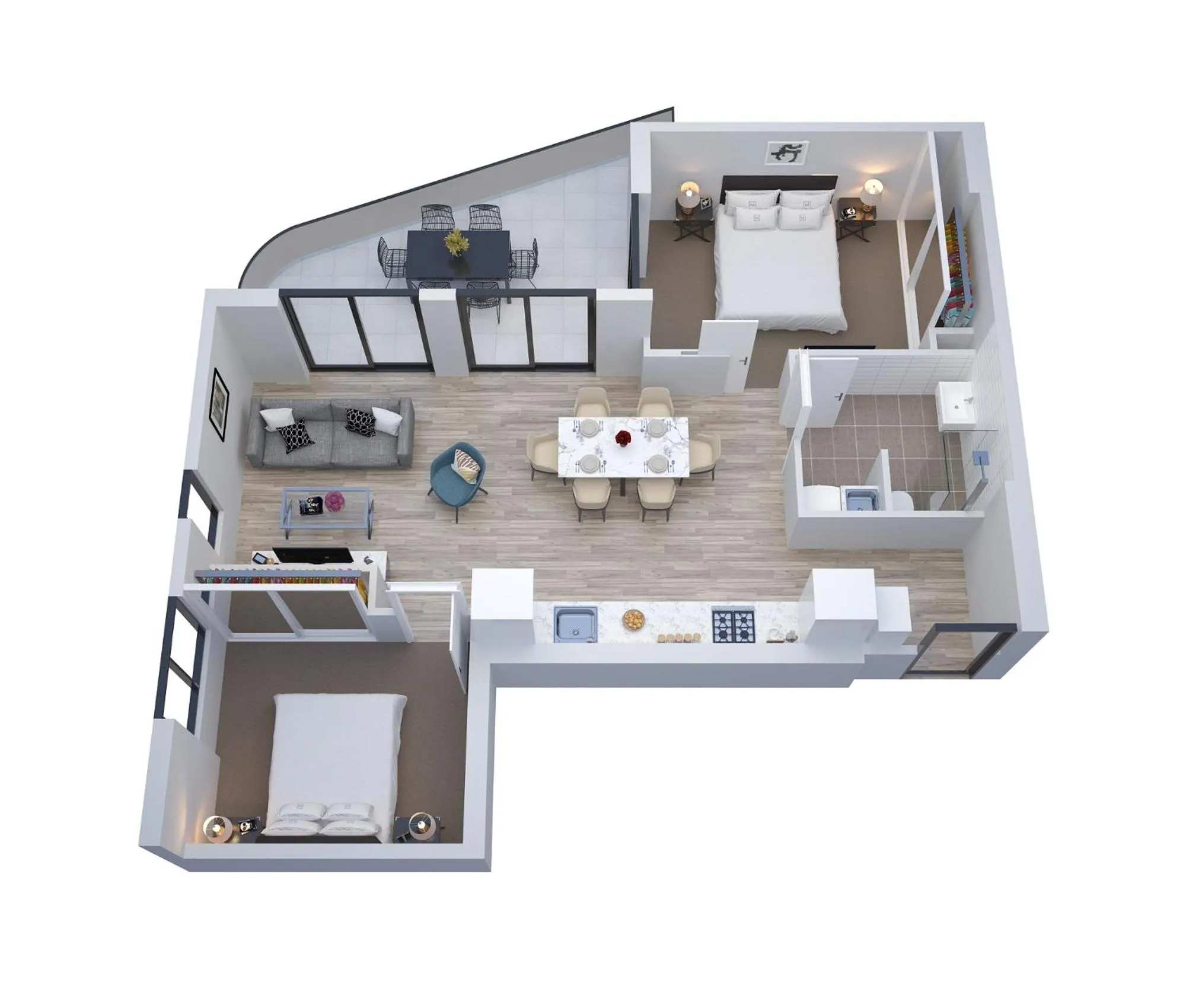 Floor plan in Manhattan Apartments - Glen Iris