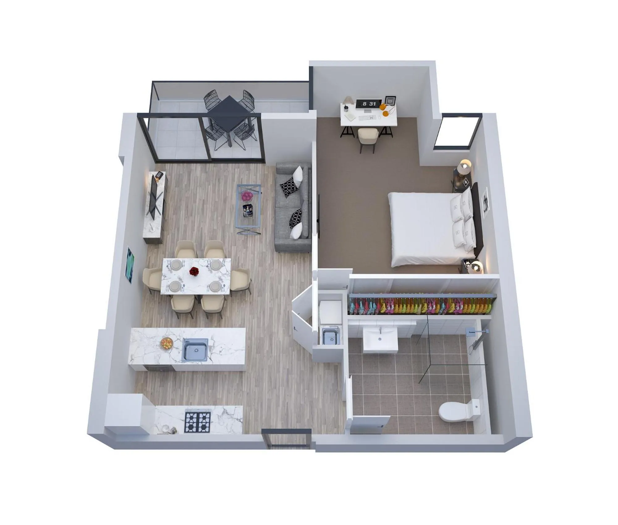 Floor plan in Manhattan Apartments - Glen Iris