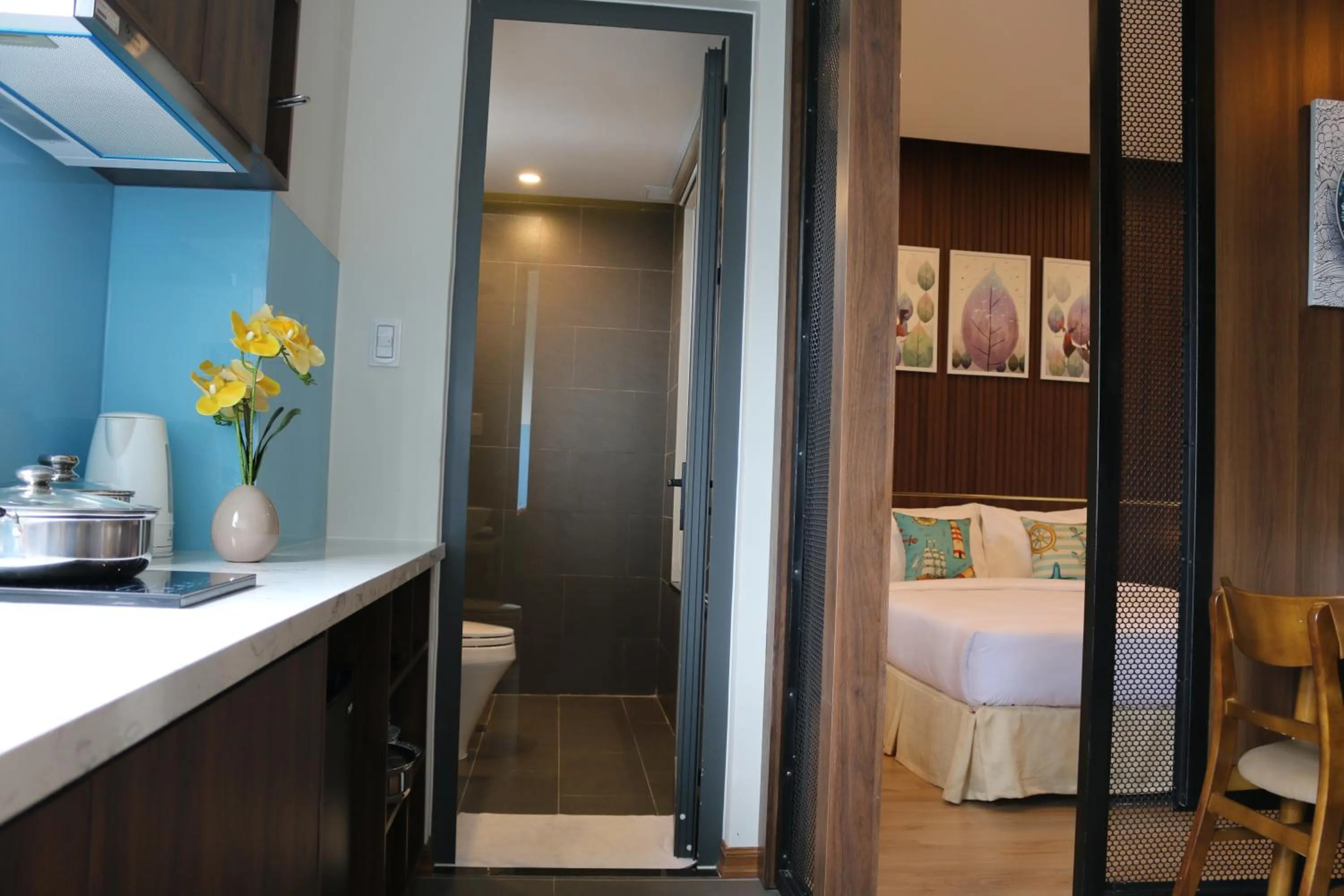Bathroom, Bed in The Fish Village Villa