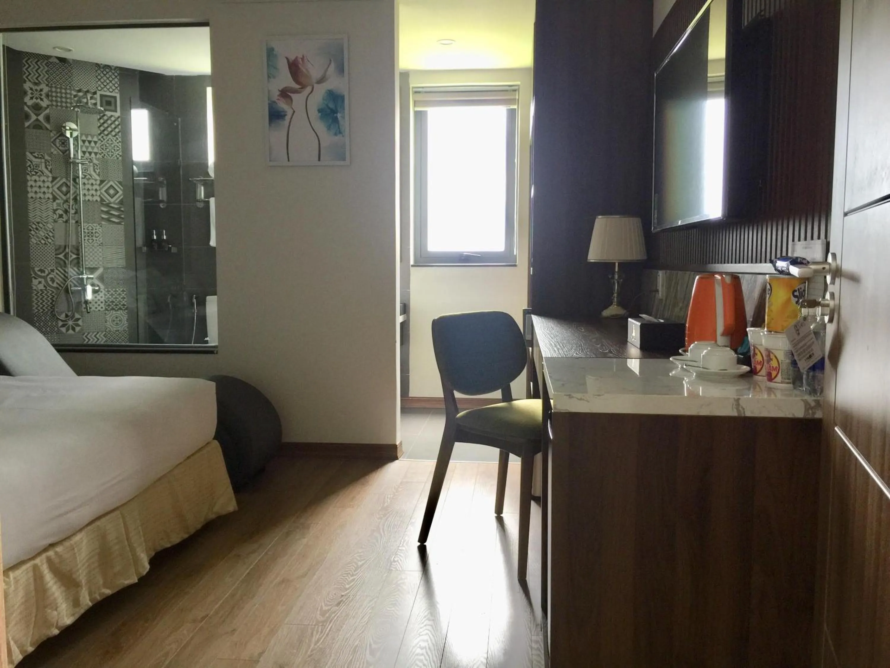 Coffee/tea facilities, Bed in The Fish Village Villa