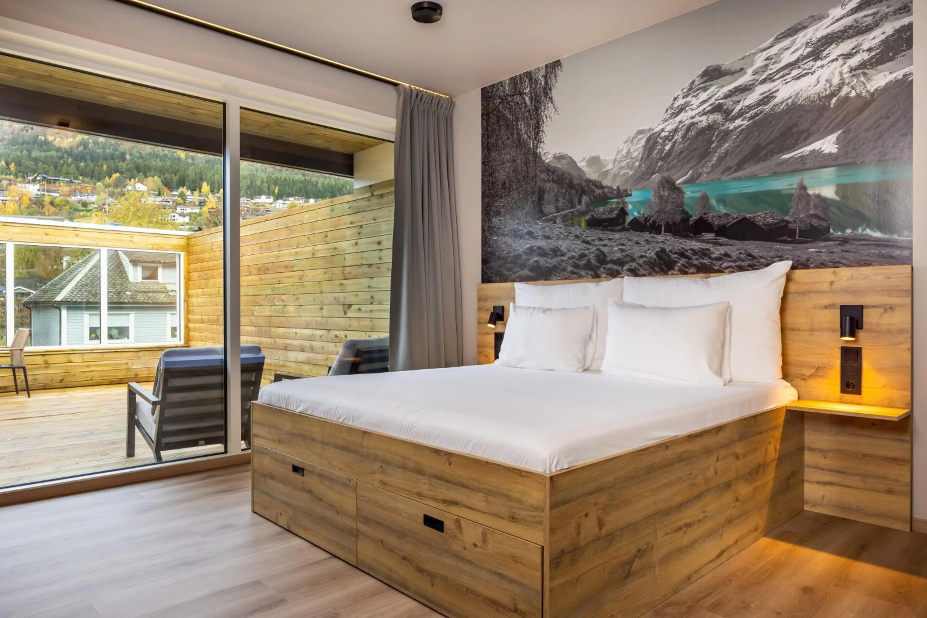 Bed in Stryn House Hotel