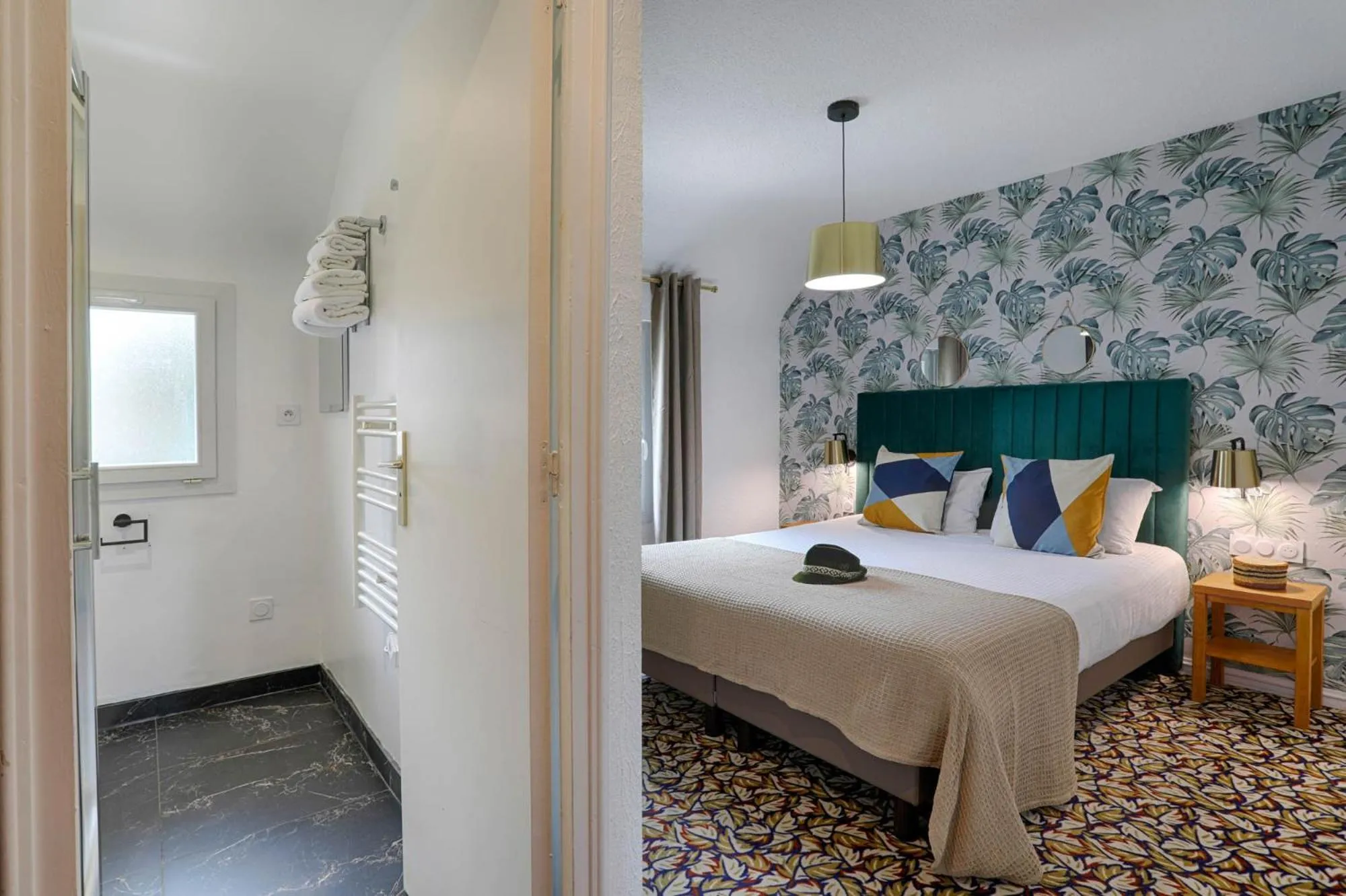 Photo of the whole room, Bed in Hotel Le Branhoc - Brit Hotel Auray