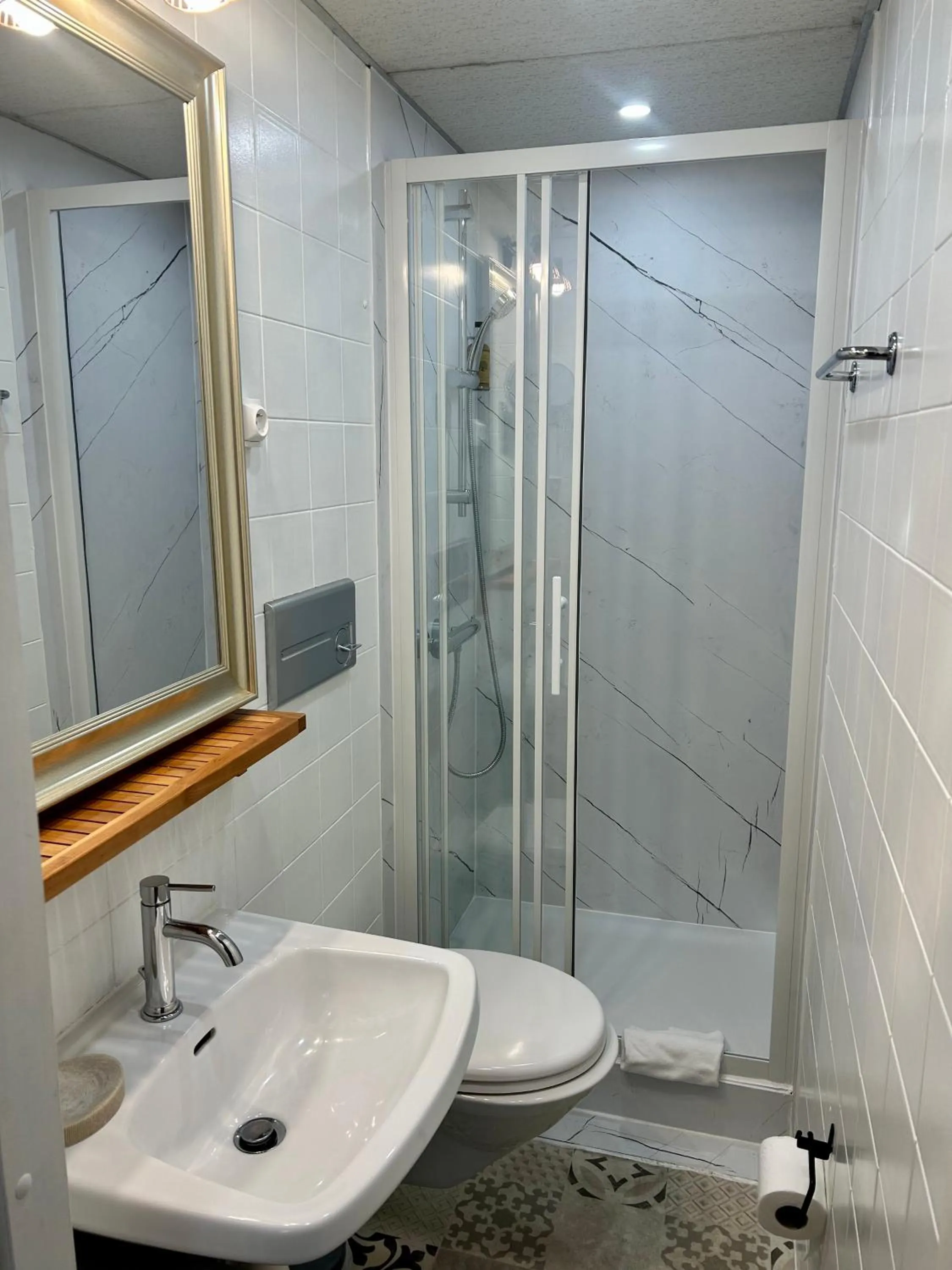 Shower in Hôtel & Restaurant Le Patio VICHY