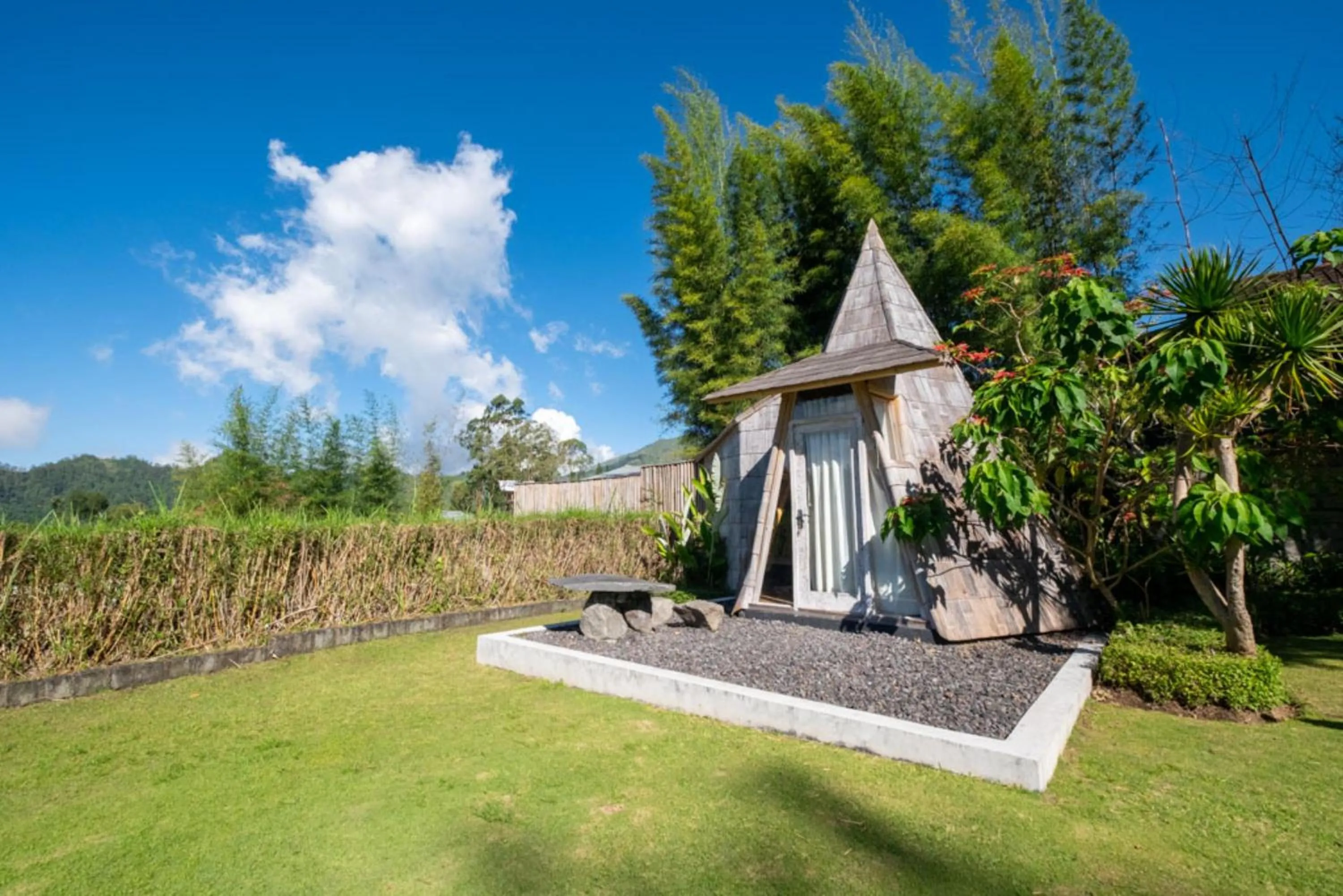 Natural landscape in Bamboo Mount Batur and Hot Spring
