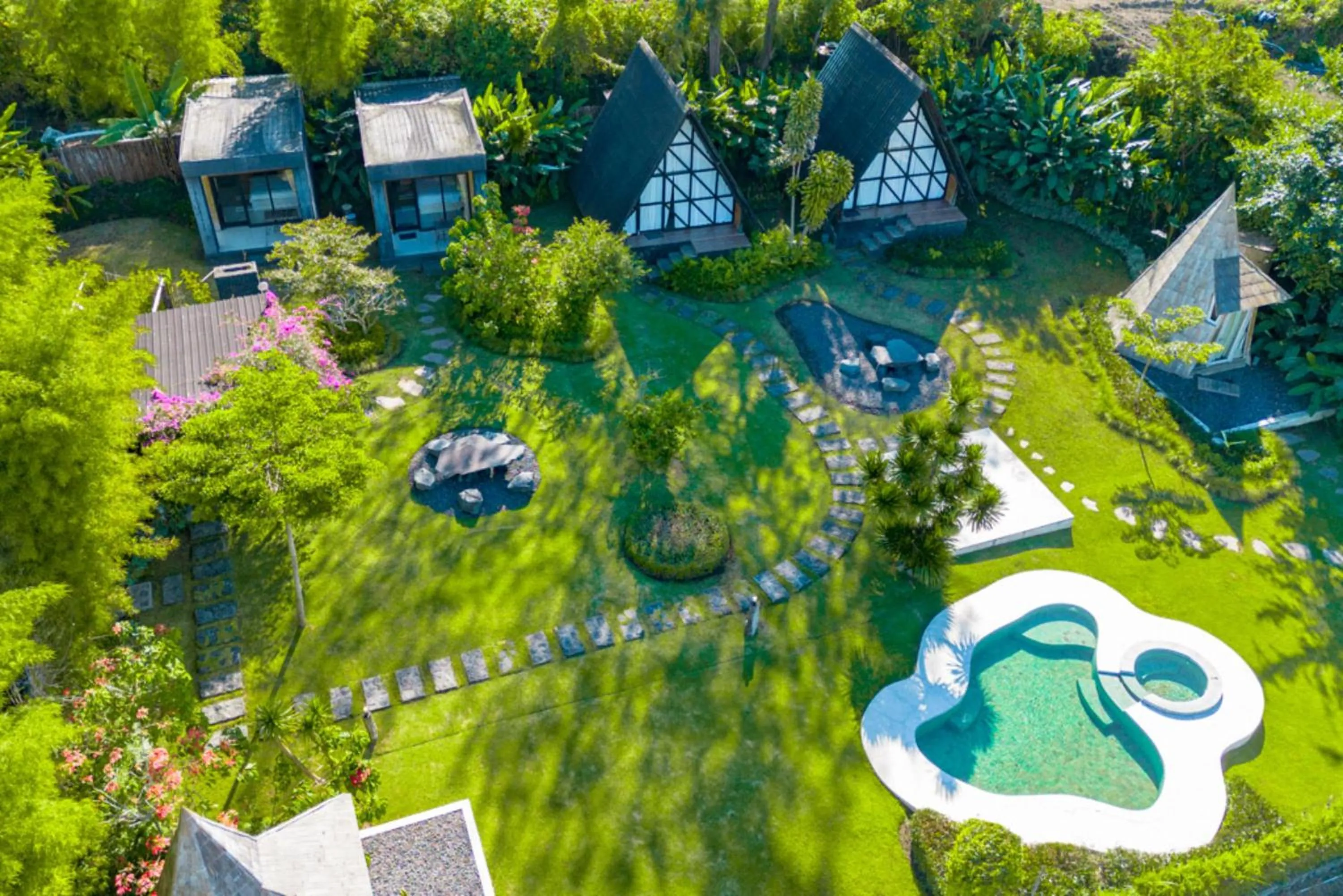 Natural landscape in Bamboo Mount Batur and Hot Spring