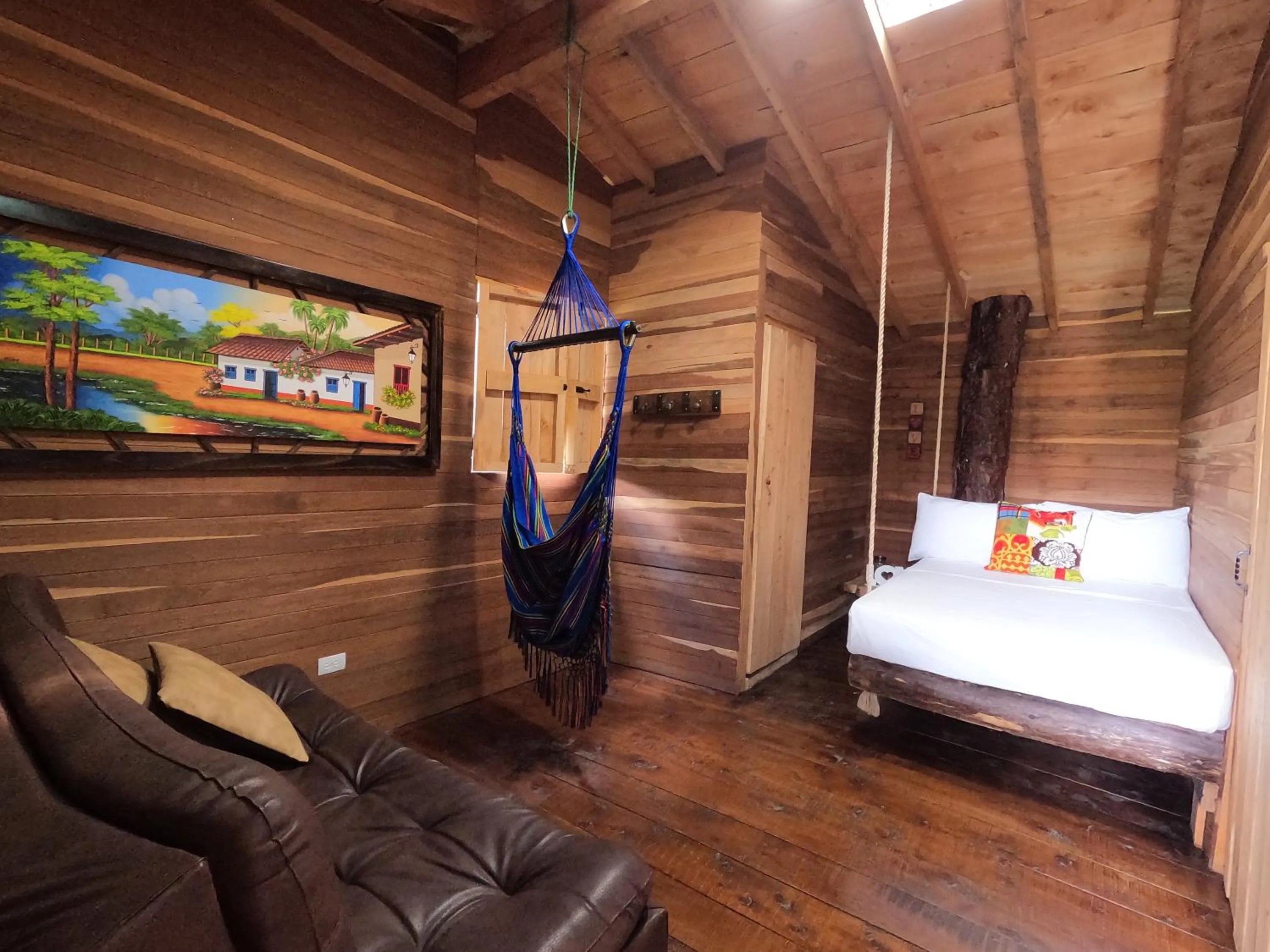 Bed in Glamping Ancestros Ecoparque