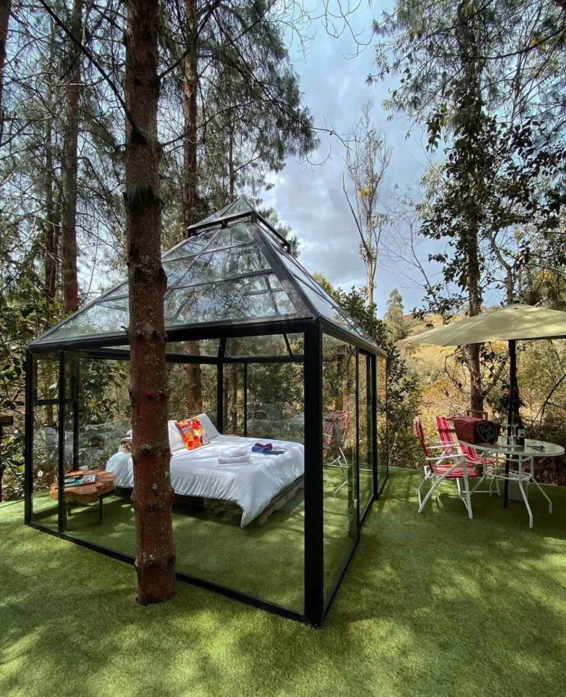 Bed in Glamping Ancestros Ecoparque