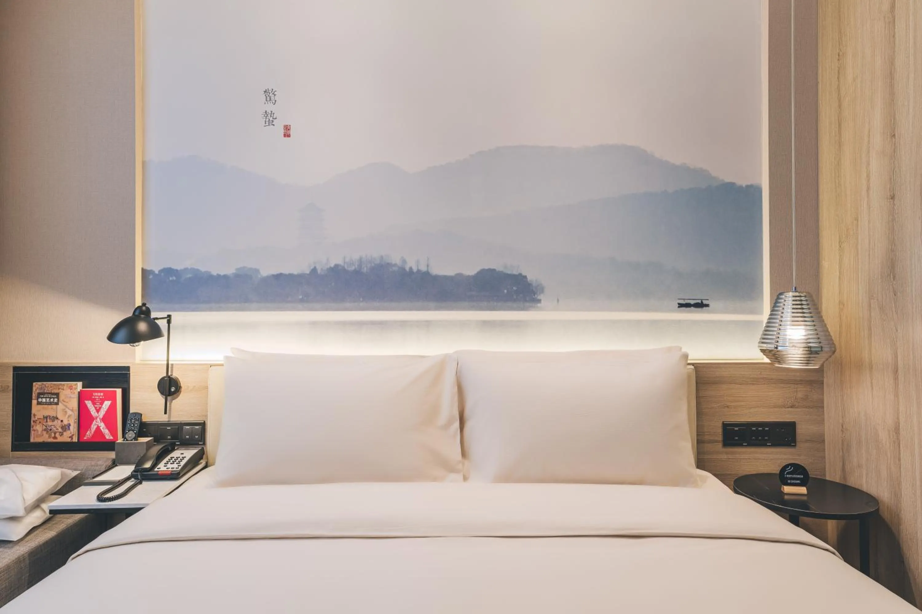 Bed in Atour Hotel Shanghai Anting