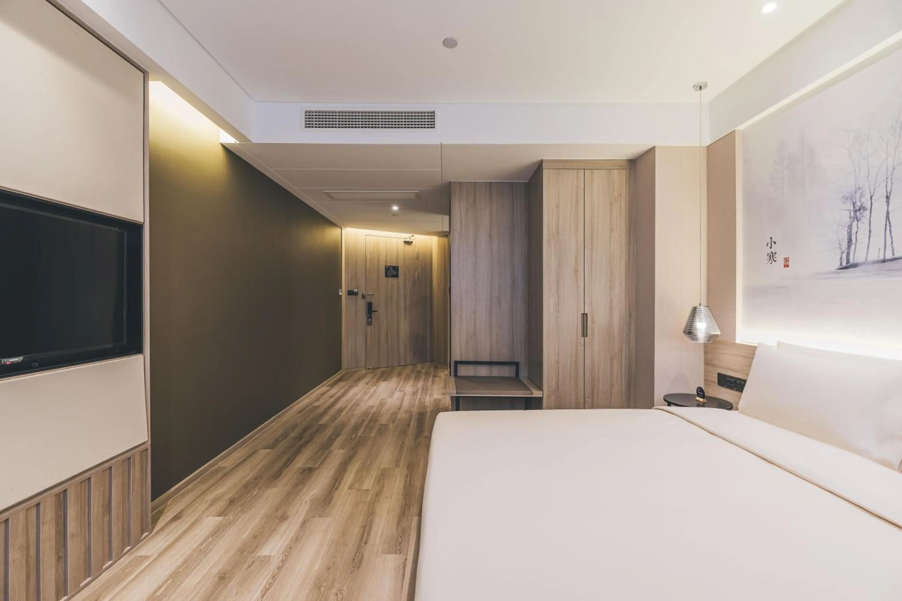 Bed in Atour Hotel Shanghai Anting