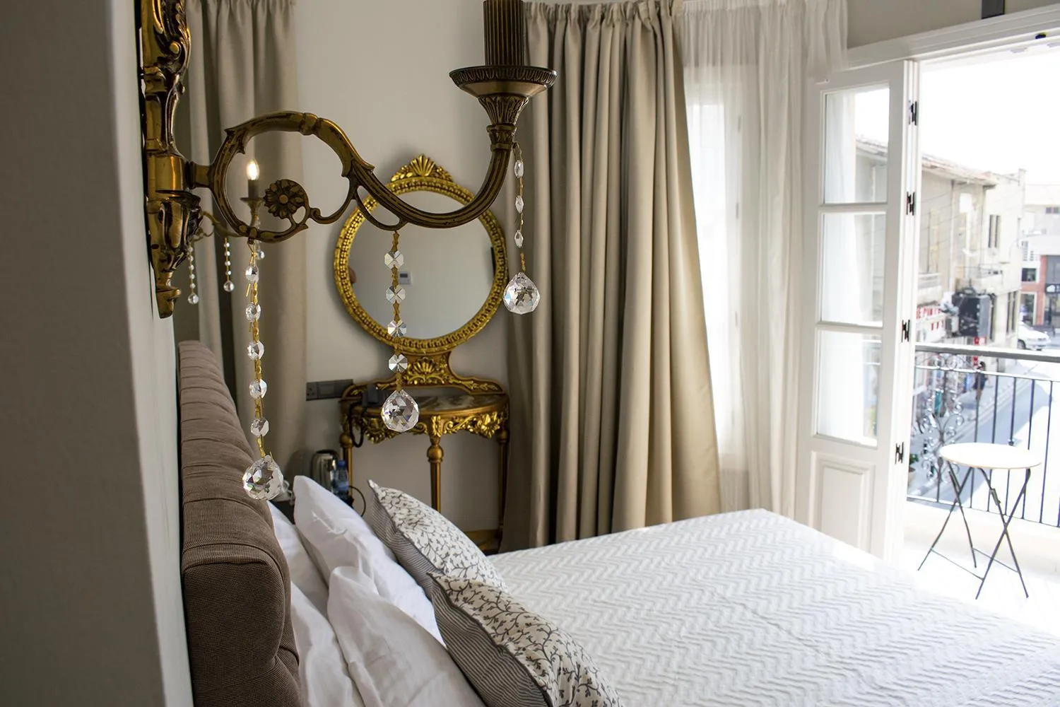 Bed in 9 Muses Hotel