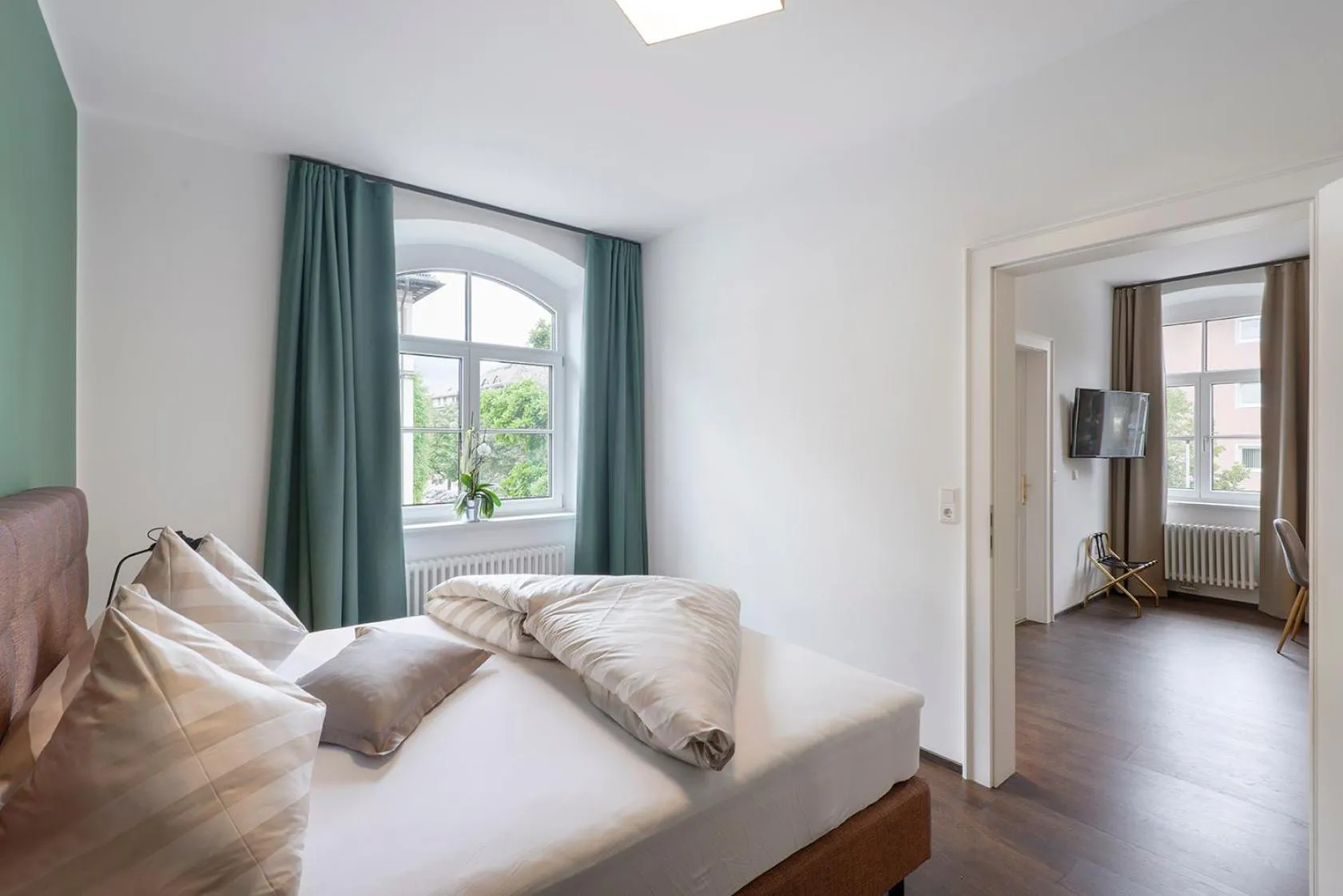 View (from property/room), Bed in Villa Maria - Suiten & Appartement