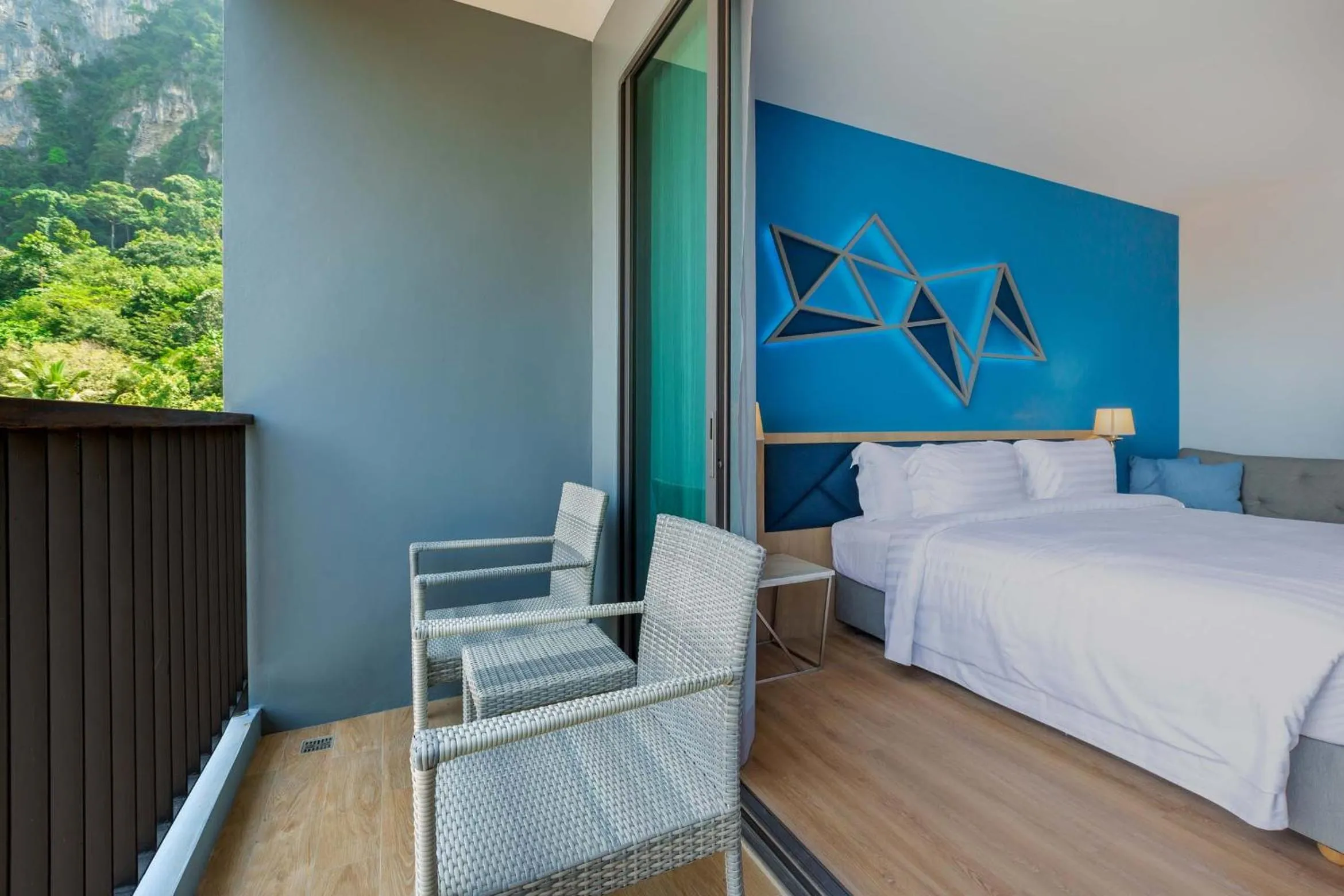 Balcony/Terrace, Bed in BlueSotel SMART Krabi Aonang Beach - Adults only