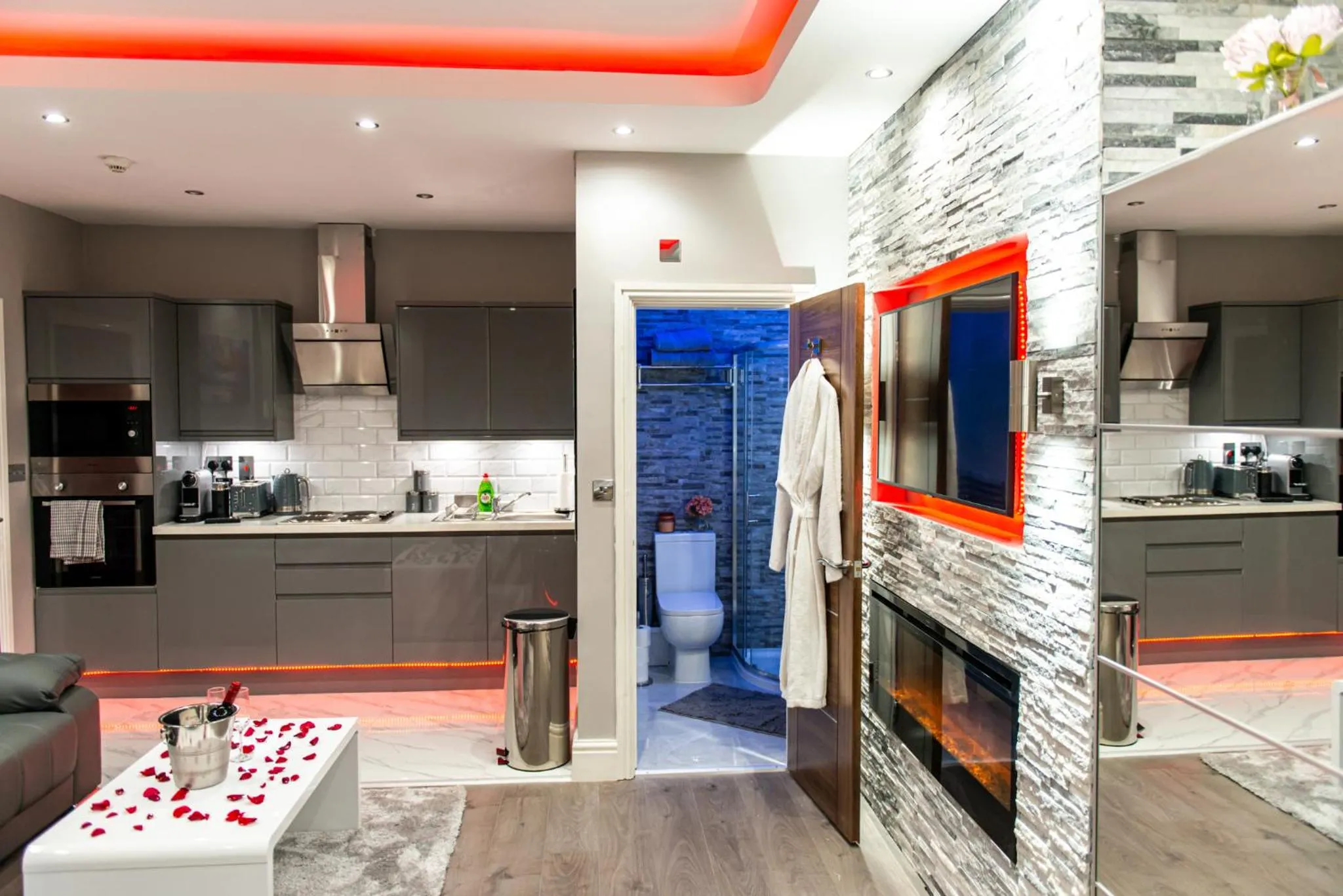 Living room in Aphrodite Suites