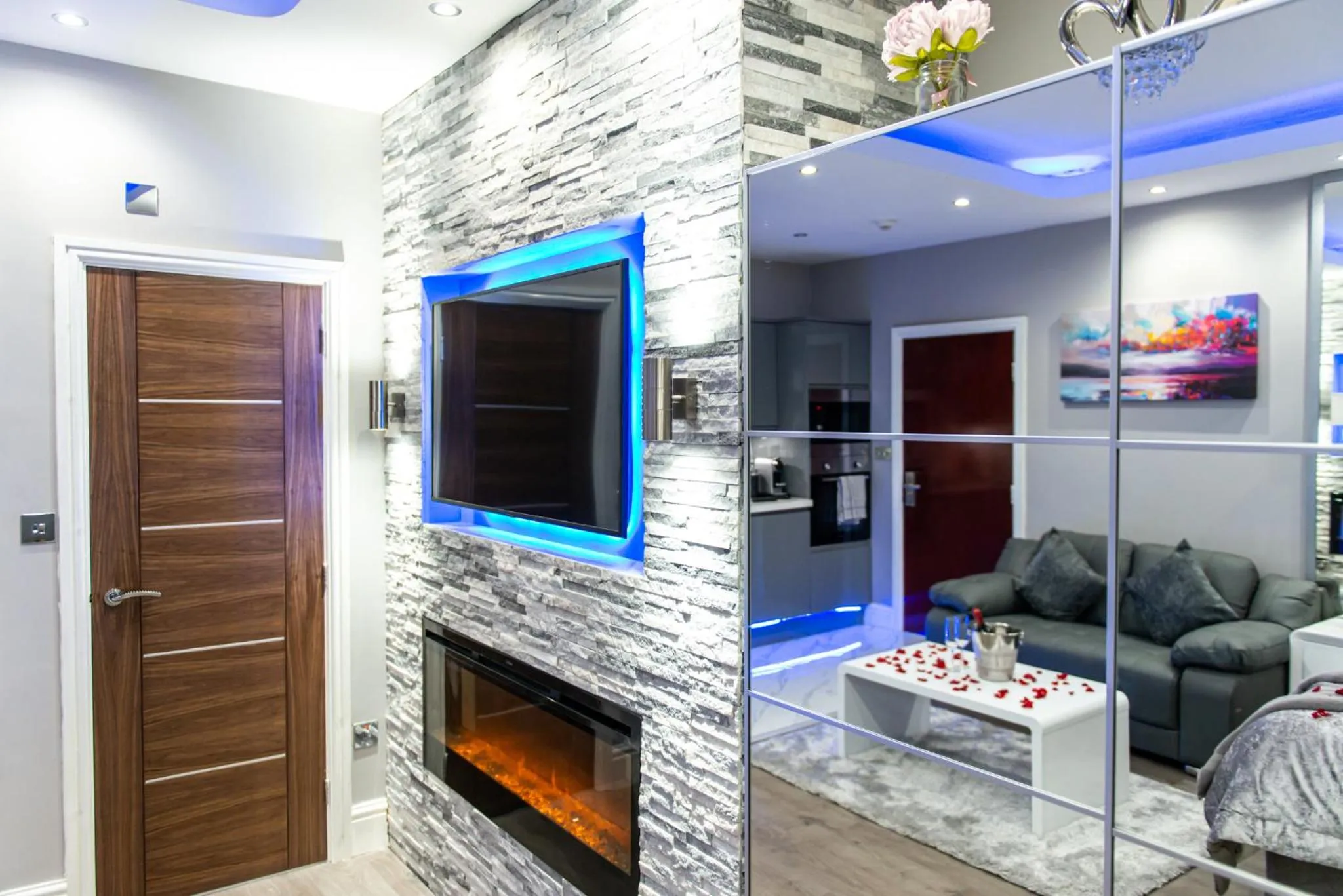 Living room in Aphrodite Suites