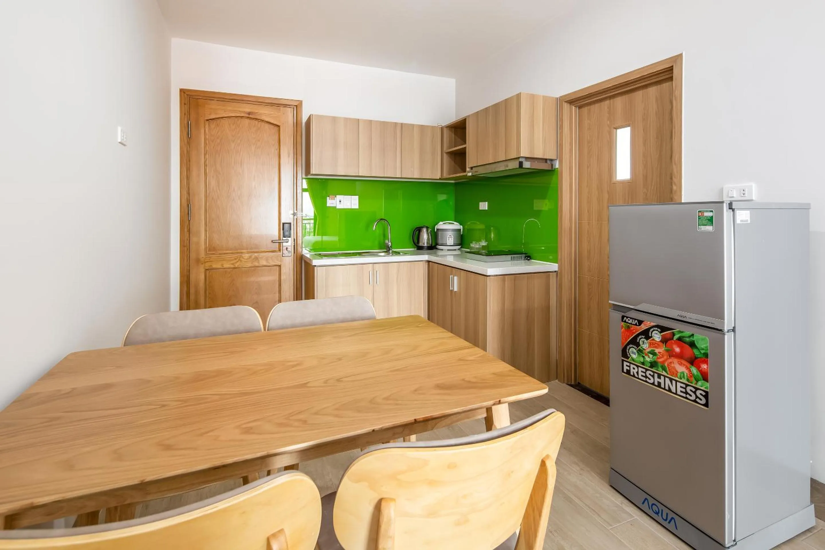 Kitchen or kitchenette in An Dương Hotel & Apartment