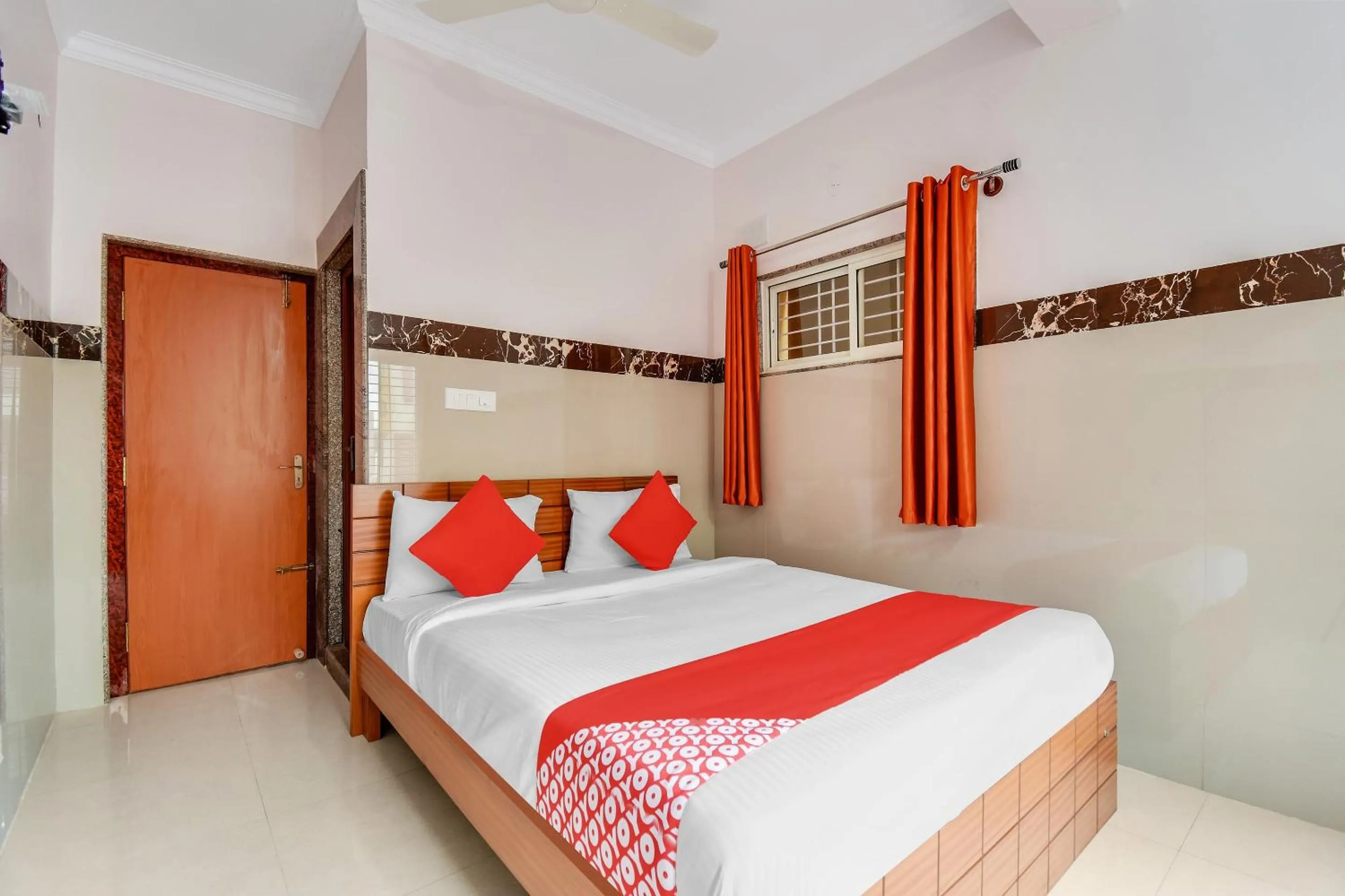 Bedroom, Bed in Hotel O Sri Sai Guru Comforts