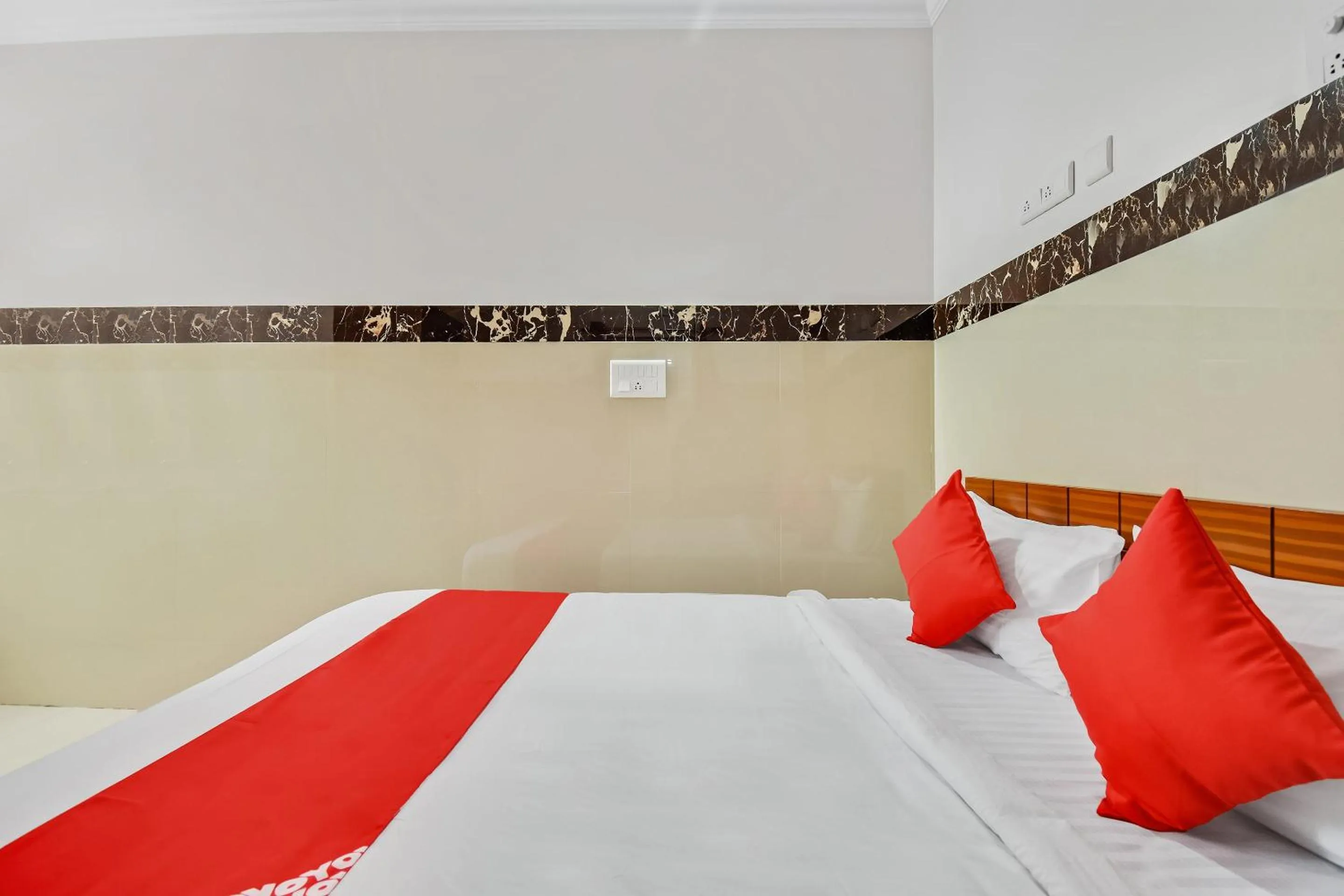 Bedroom, Bed in Hotel O Sri Sai Guru Comforts