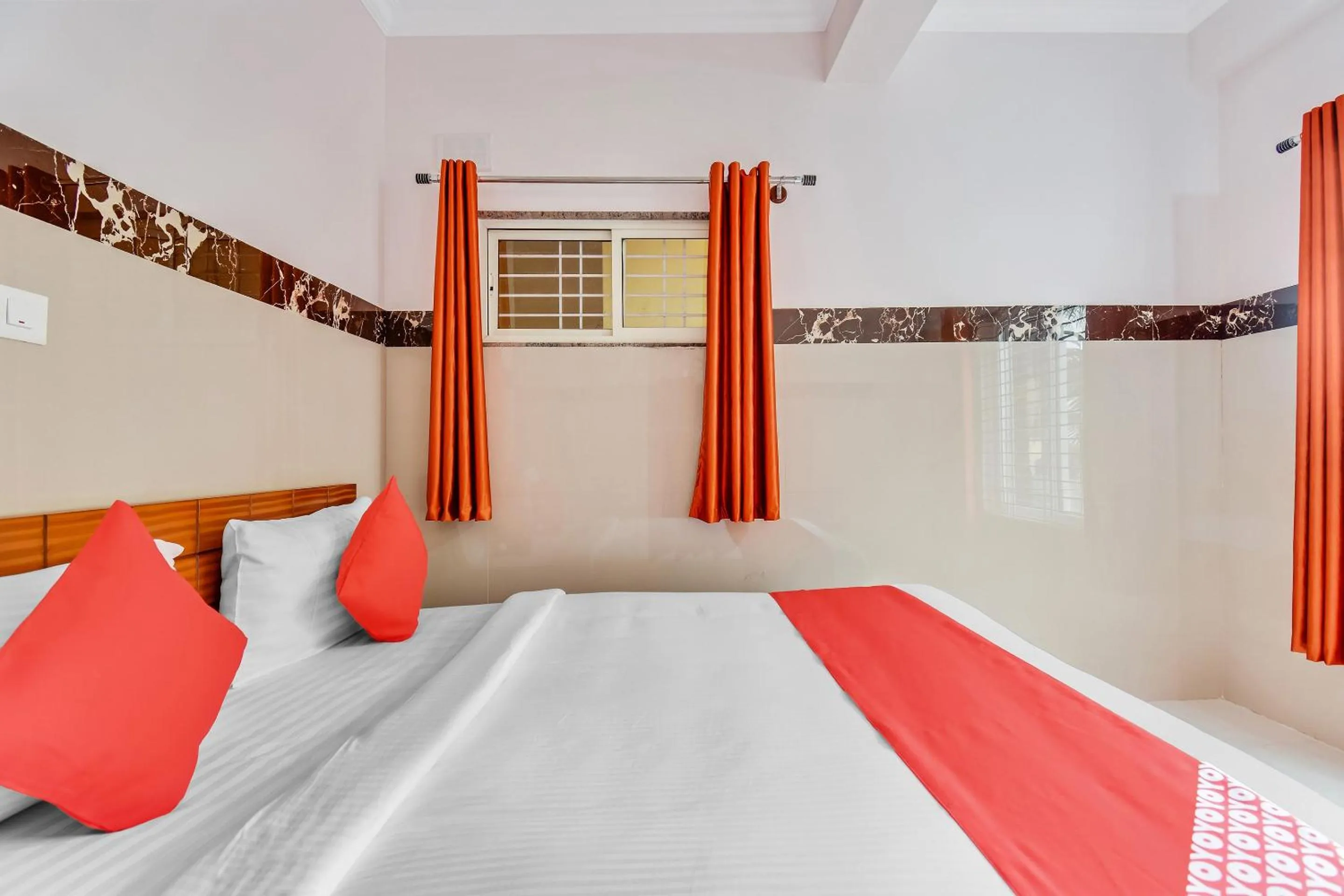 Bedroom, Bed in Hotel O Sri Sai Guru Comforts