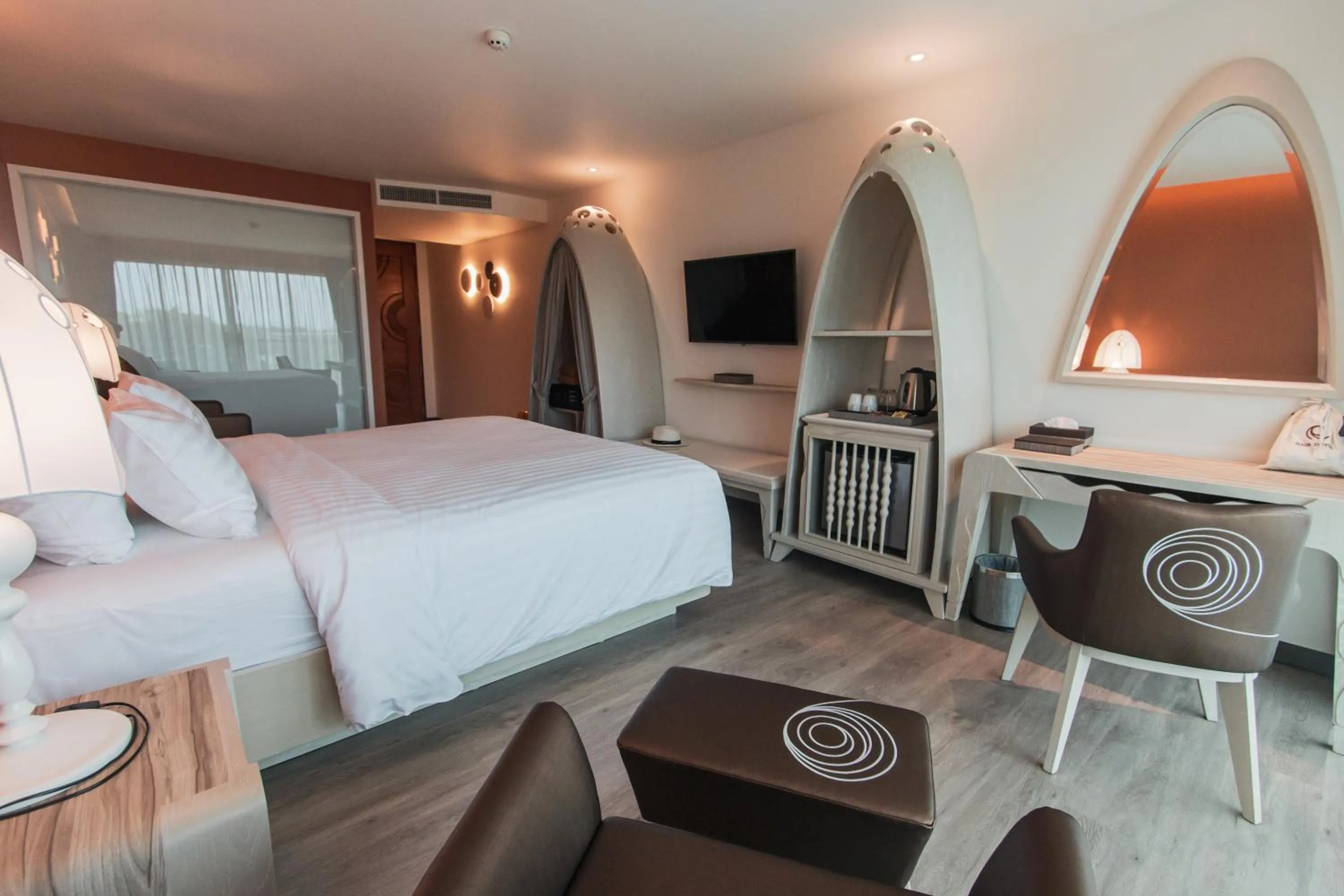 Bed in Rachabhura Hotel