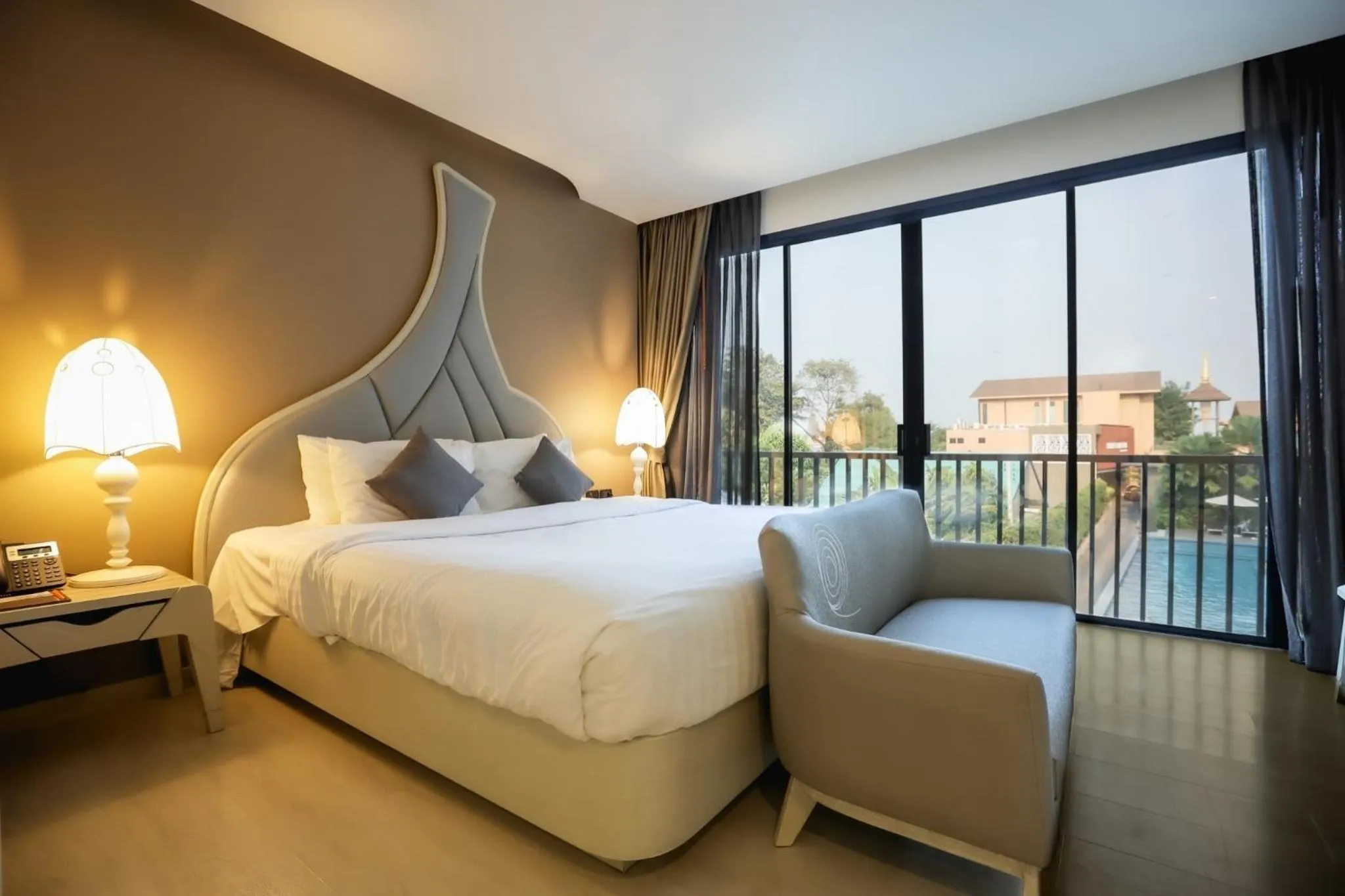 Bed in Rachabhura Hotel