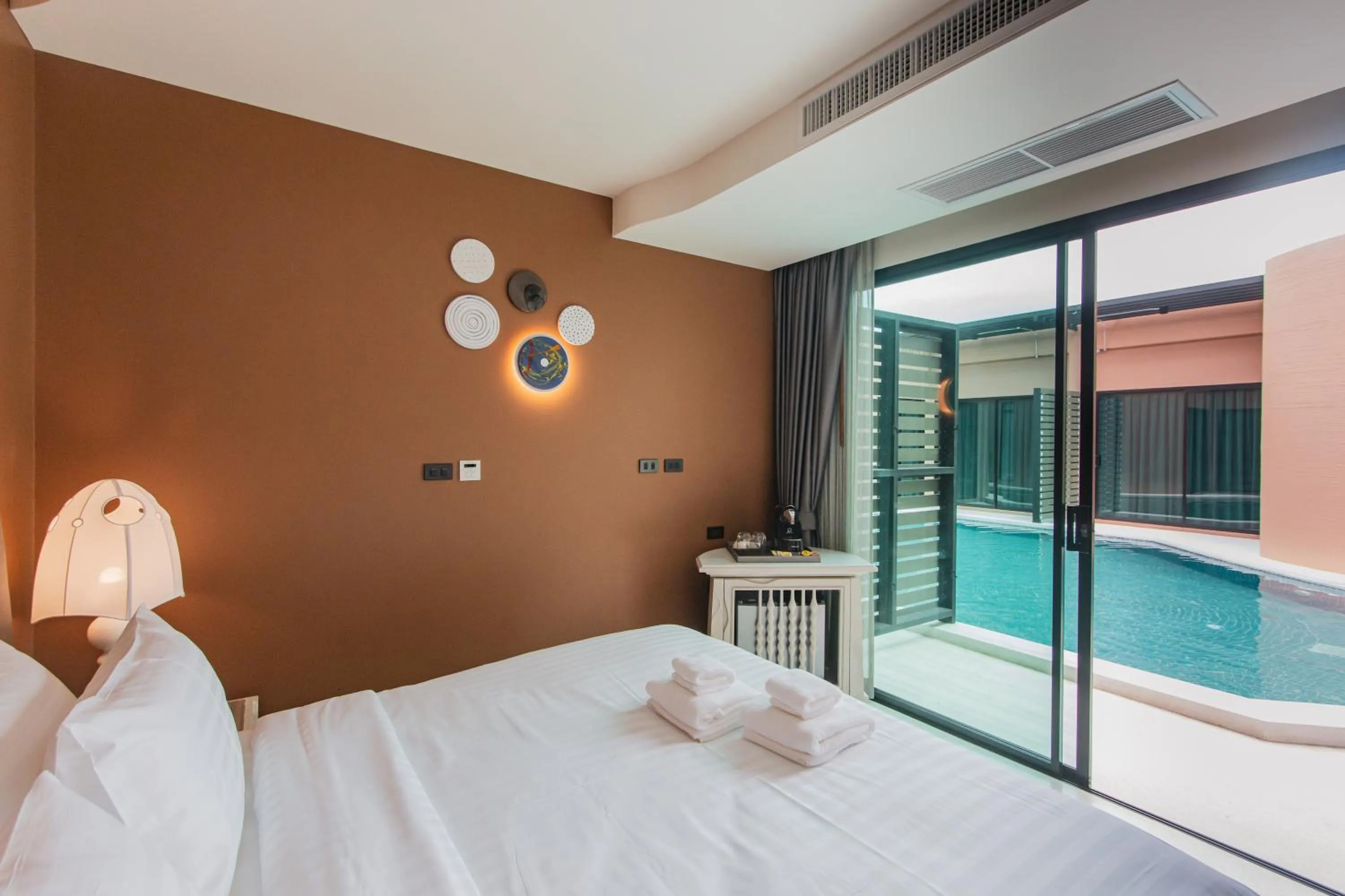 Bed in Rachabhura Hotel