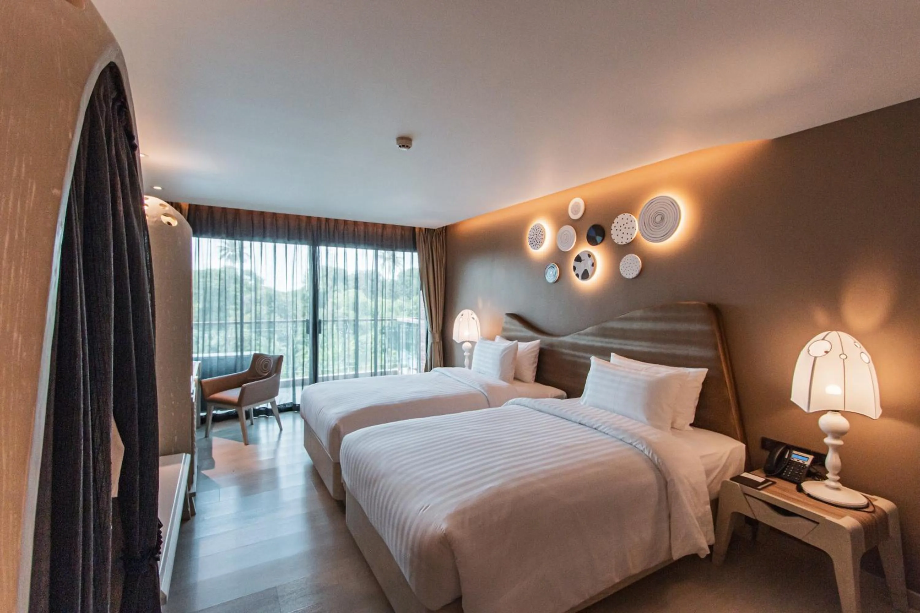 Bed in Rachabhura Hotel